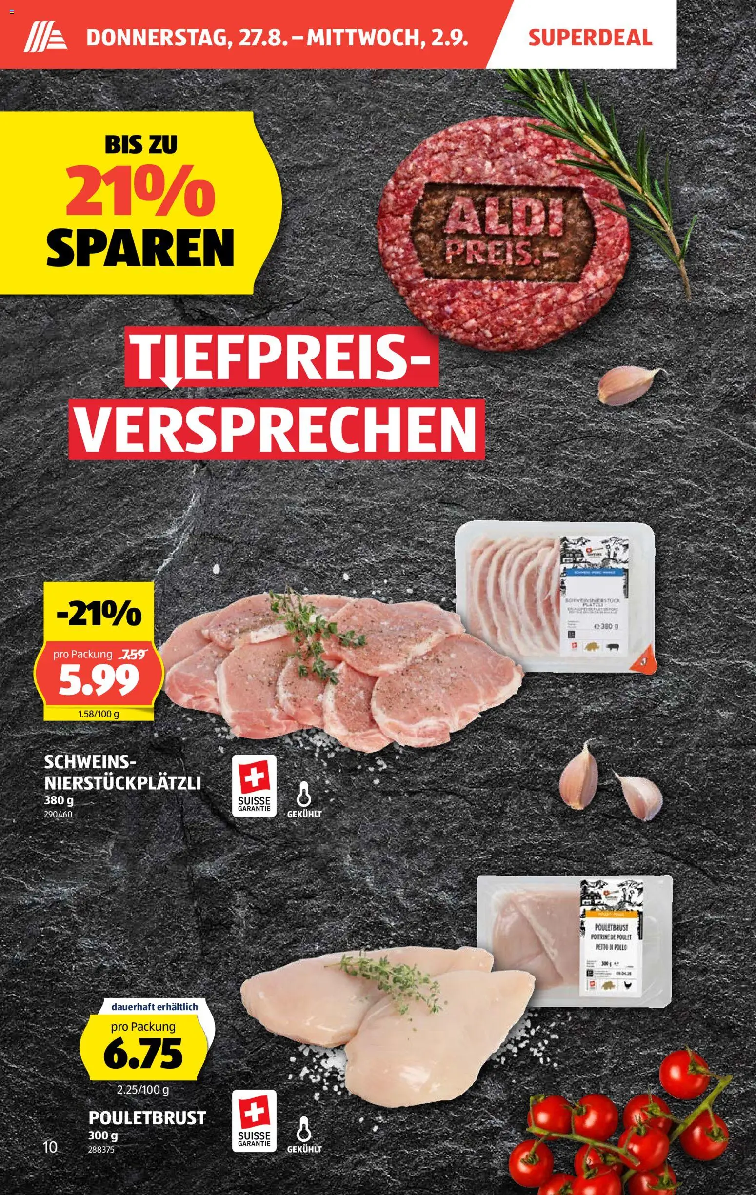 Aldi aktionen – gültig ab 27.08.2026 | Seite: 10 | Produkte: Pouletbrust