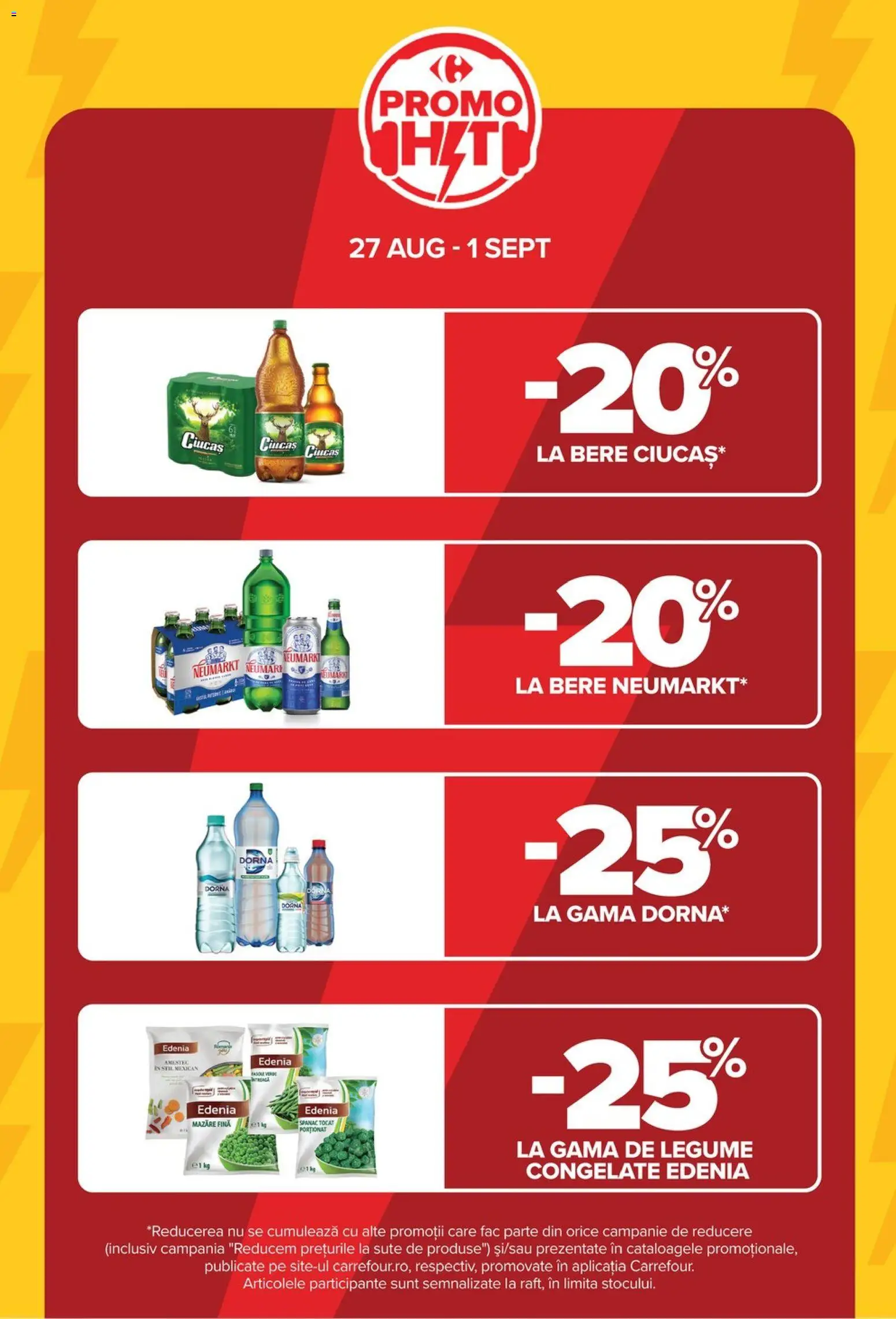 Noul catalog Carrefour – valabil de la 26.08.2026 | Pagină: 13 | Produse: Mazăre, Spanac, Bere, Legume