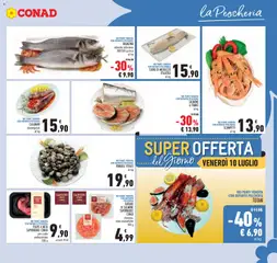 Anteprima del volantino CUORE DI MERLUZZO D'ALASKA, al kg valido a partire dal 01/07/2026 | Pagina: 7 | Prodotti: Salmone, Polpo, Branzino, Calamari