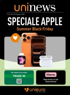 Anteprima del volantino Unieuro volantino Apple Black Friday valido a partire dal 18.06.2026