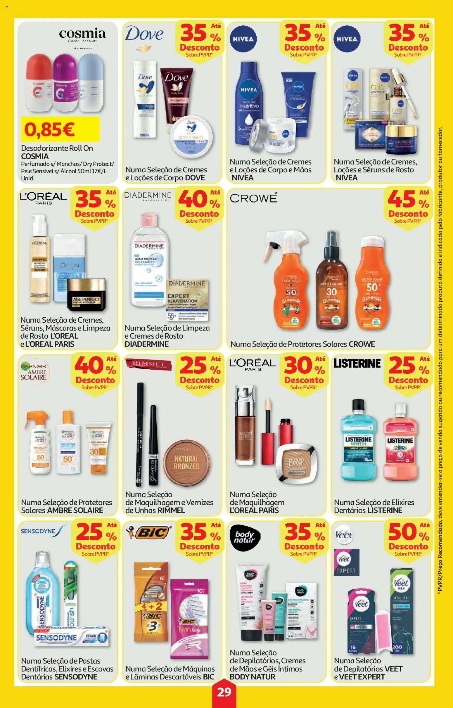 Auchan folheto │ válido de 09/07/2026 | Página: 29 | Produtos: Água micelar, Maquilhagem, Desodorizante, Bronzer