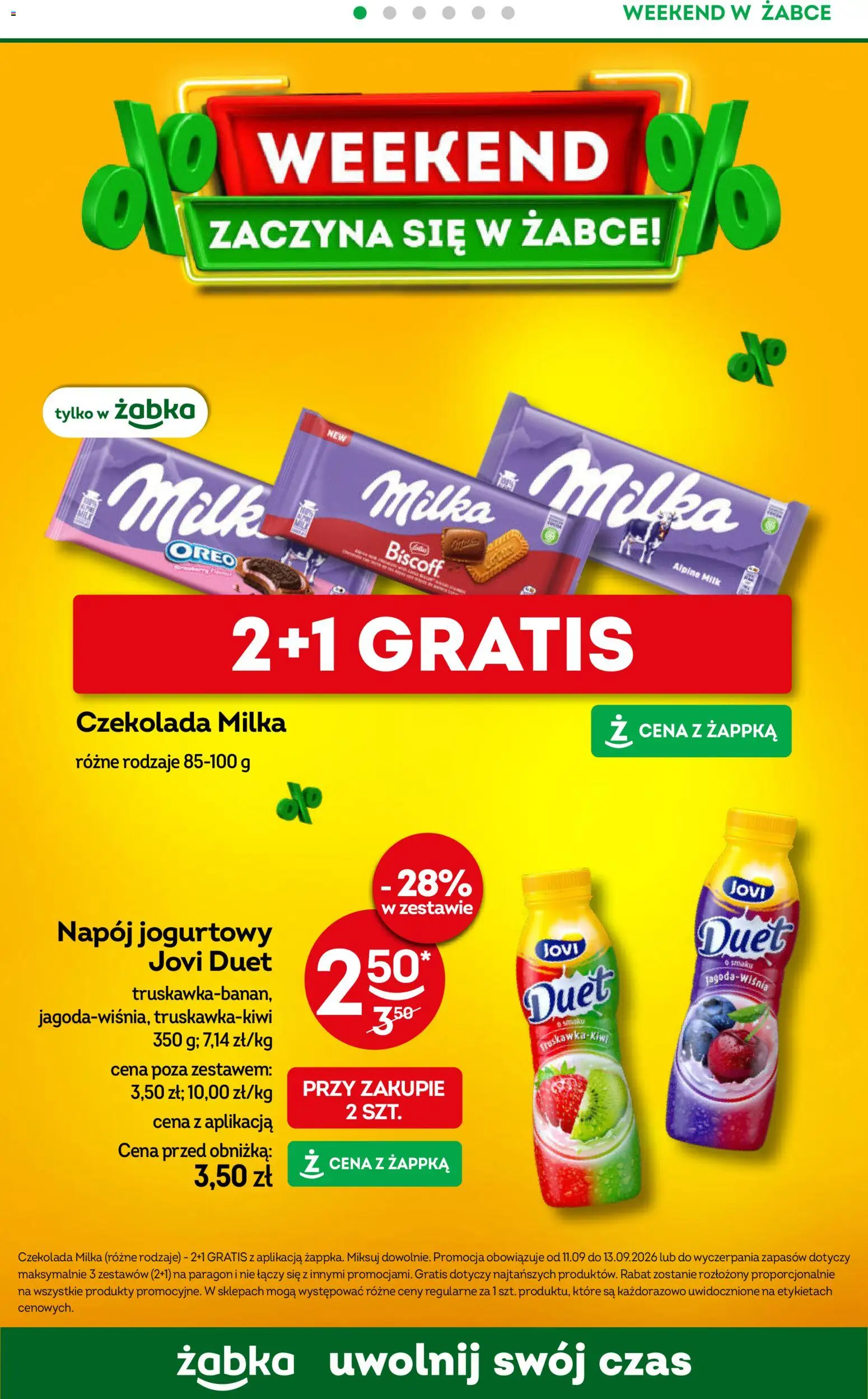 Żabka gazetka - Weekendowe promocje od 11.09.2026 | Strona: 2 | Produkty: Oreo, Czekolada milka, Czekolada, Milka oreo