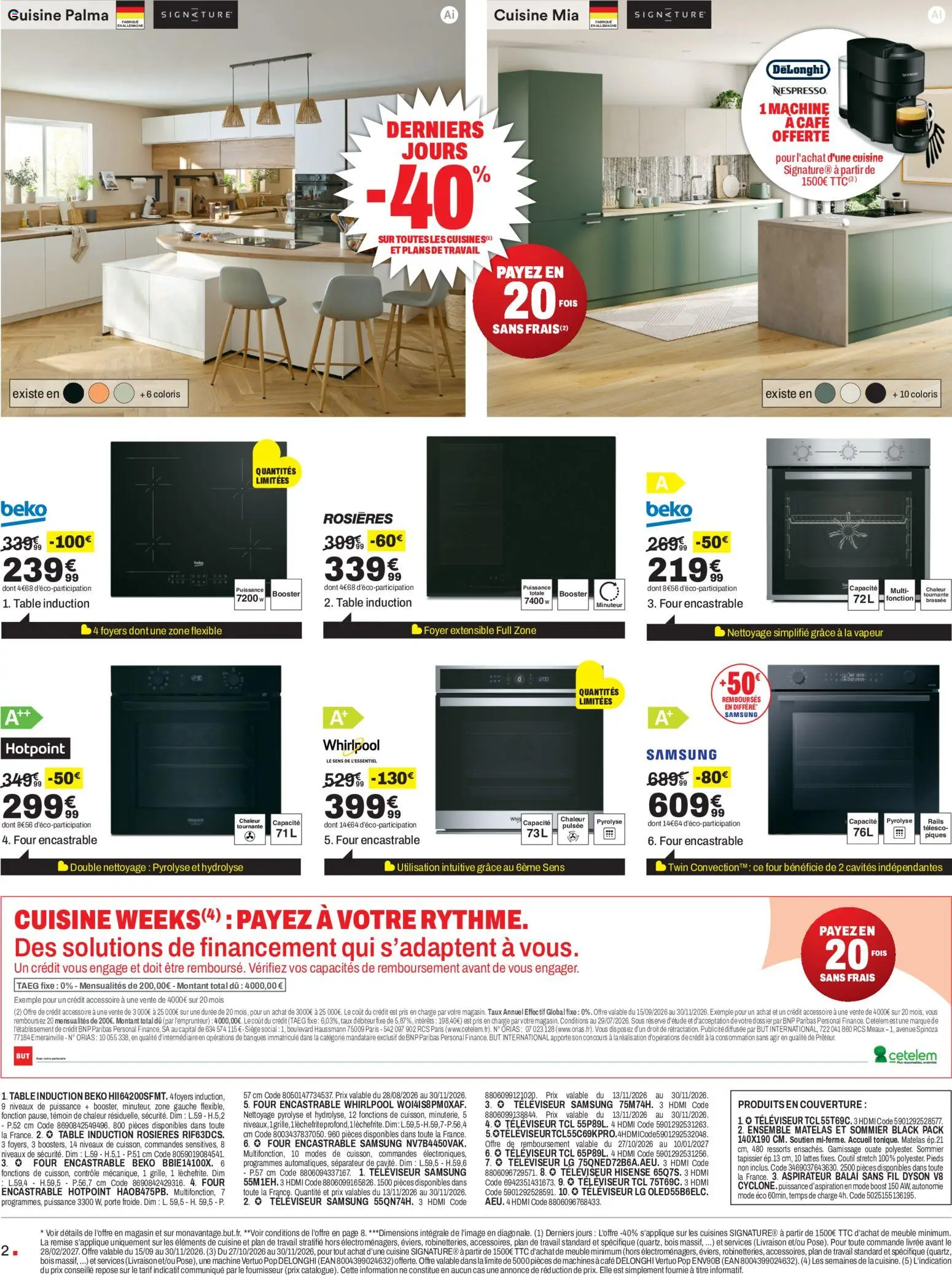 {H1} | Page: 2 | Produits: Plan de travail, Porte, Delonghi, Café