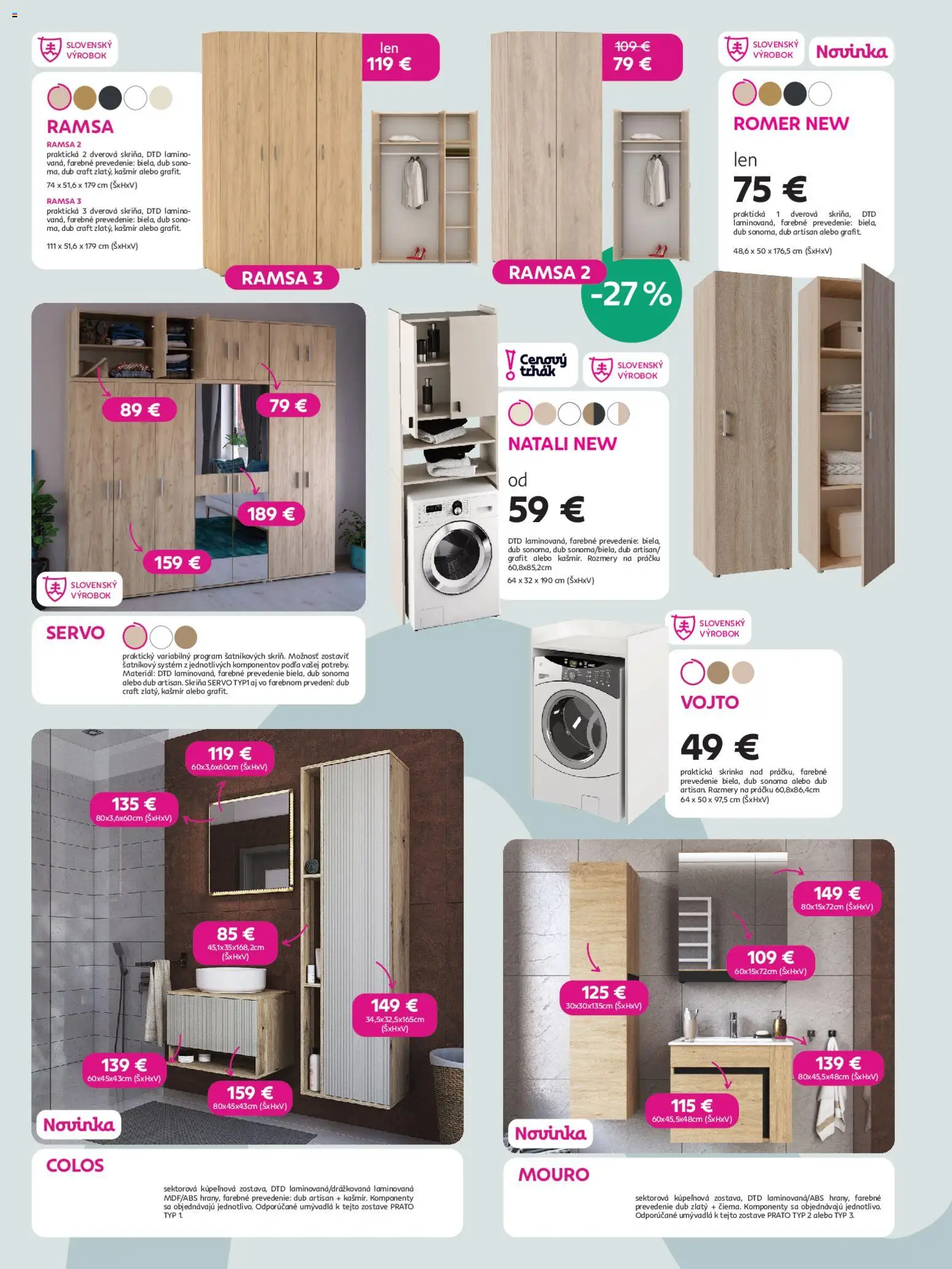 Nové Kondela akcie – leták je platný od 10.06.2026 | Strana: 6 | Produkty: Skriňa, Skrinka