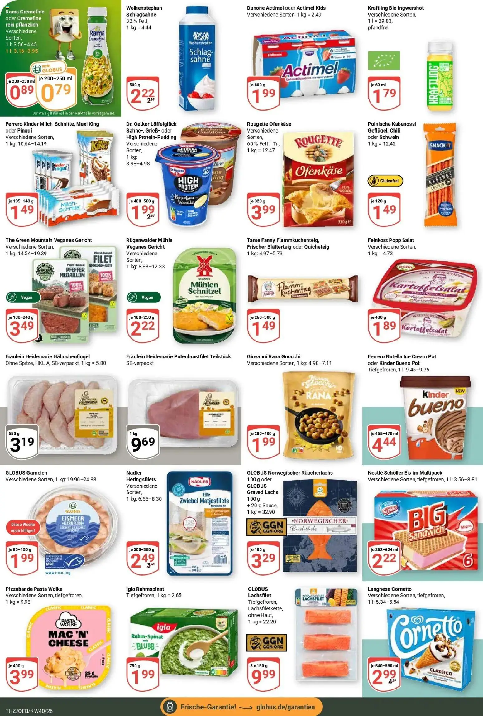 Globus Prospekt Zeitz (ab 28.09.2026) » Angebote online | Seite: 13 | Produkte: Schlagsahne, Lachs, Pfeffer, Salat
