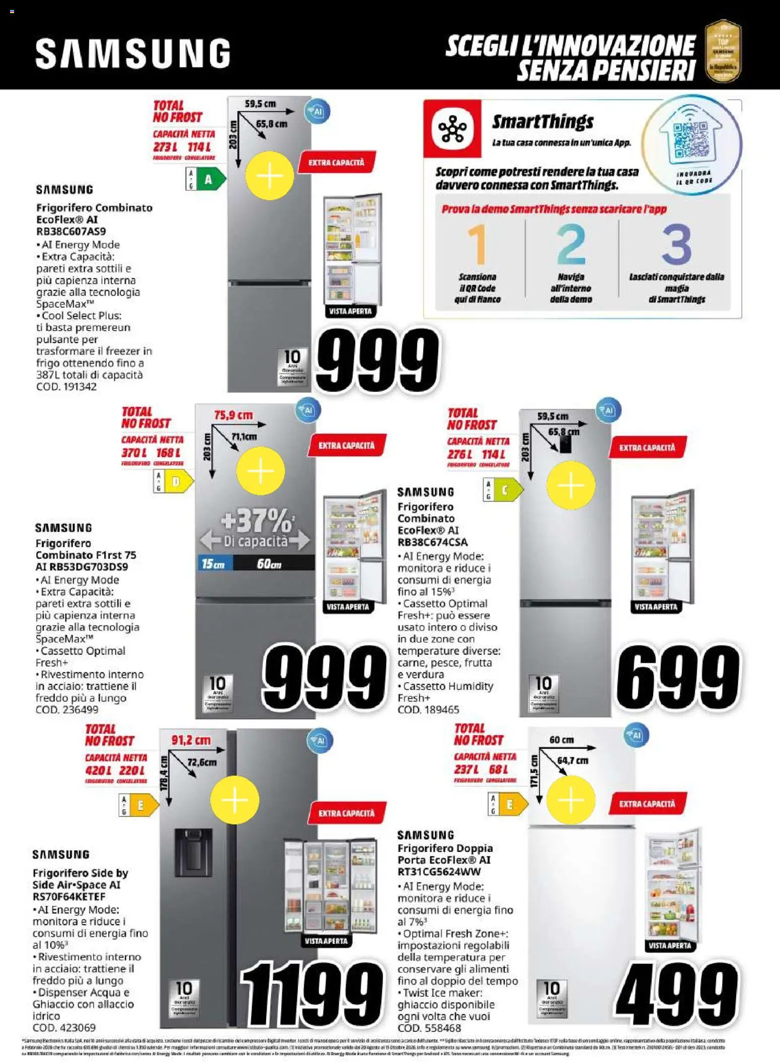 Volantino Media World del 01/10/2026 | Pagina: 10 | Prodotti: Porta, Acqua, Frigorifero, Ghiaccio