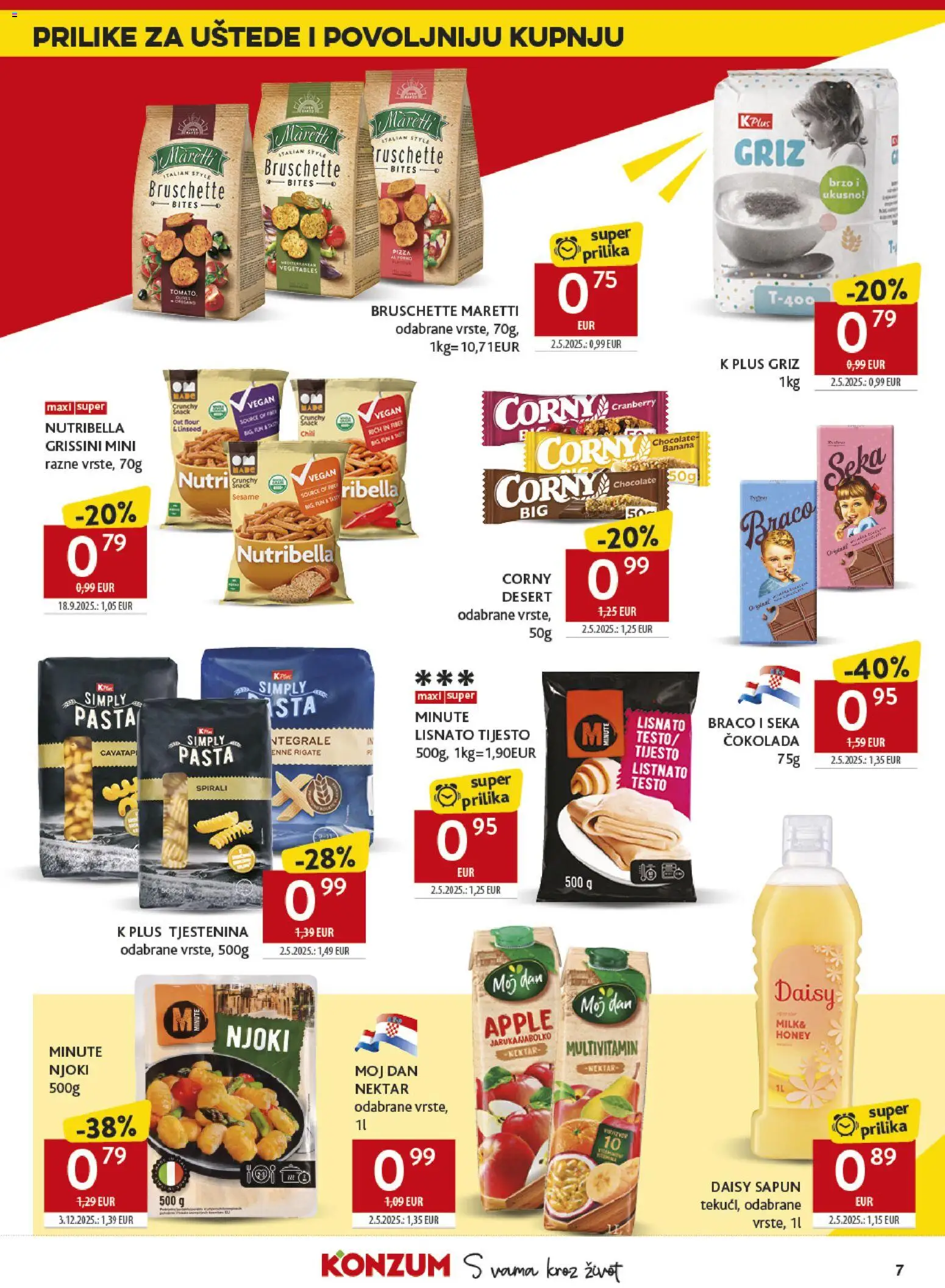 Konzum HR akciós ujság - amely érvényes a következő dátumtól: 2026.09.02. | Oldal: 7 | Termékek: Grissini, Pizza, Multivitamin, Vegán