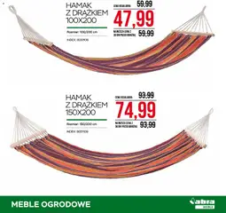 Pogląd oferty "Abra meble gazetka" - ważna od 27.05.2026 | Strona: 27 | Produkty: Meble ogrodowe, Hamak