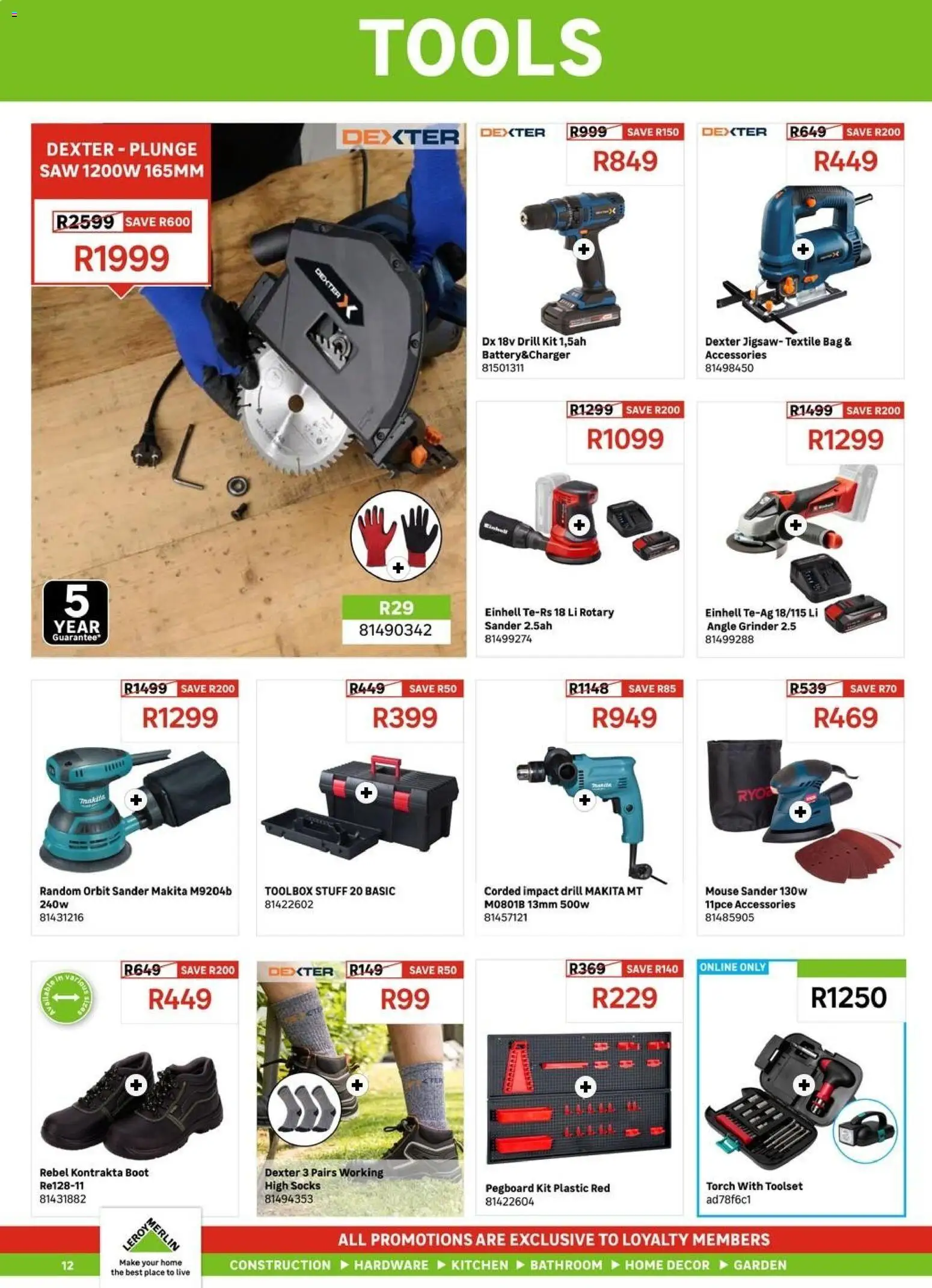 New Leroy Merlin catalogue – valid from 01/07/2026 | Page: 12 | Products: Mouse, Grinder, Drill, Angle grinder