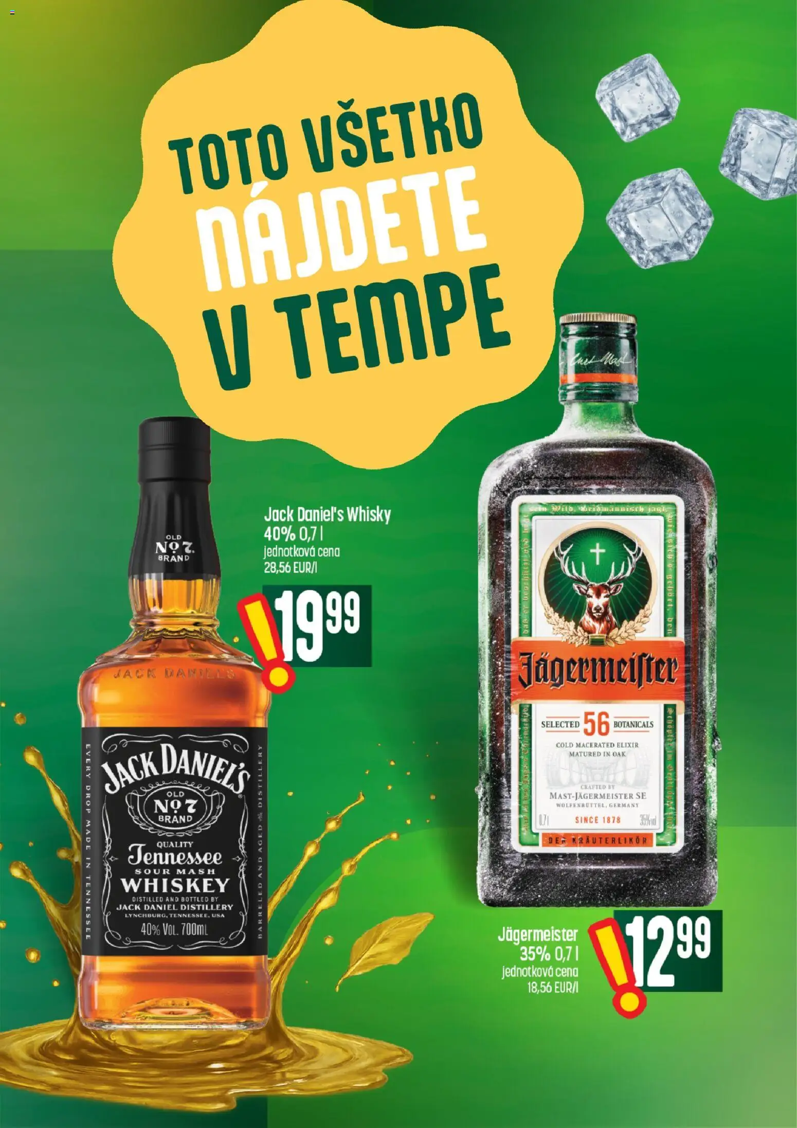 Nové COOP Jednota akcie – leták je platný od 13.08.2026 | Strana: 57 | Produkty: Jägermeister, Whisky, Jack Daniel's