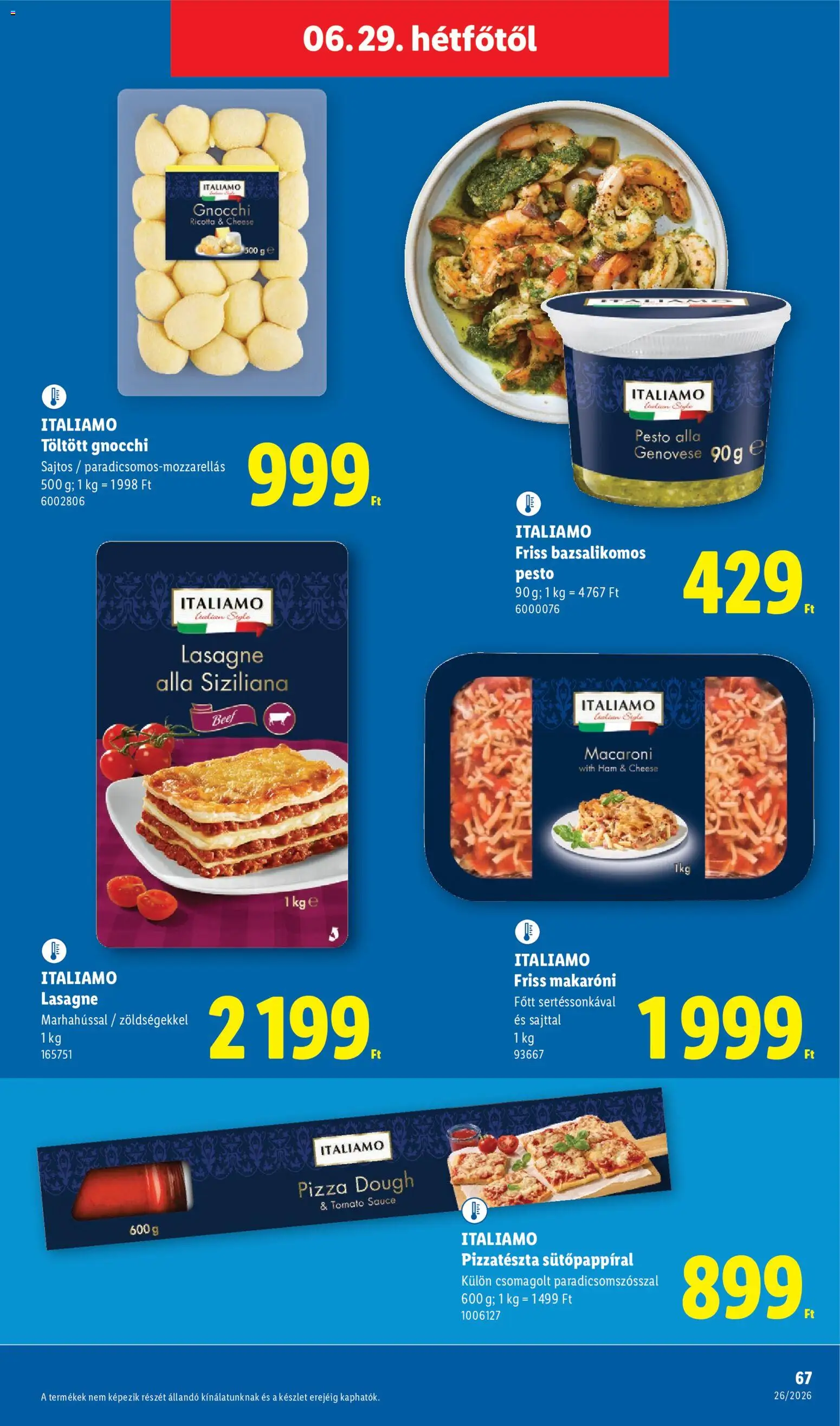 Lidl akciós ujság - amely érvényes a következő dátumtól: 25.06.2026 | Oldal: 67