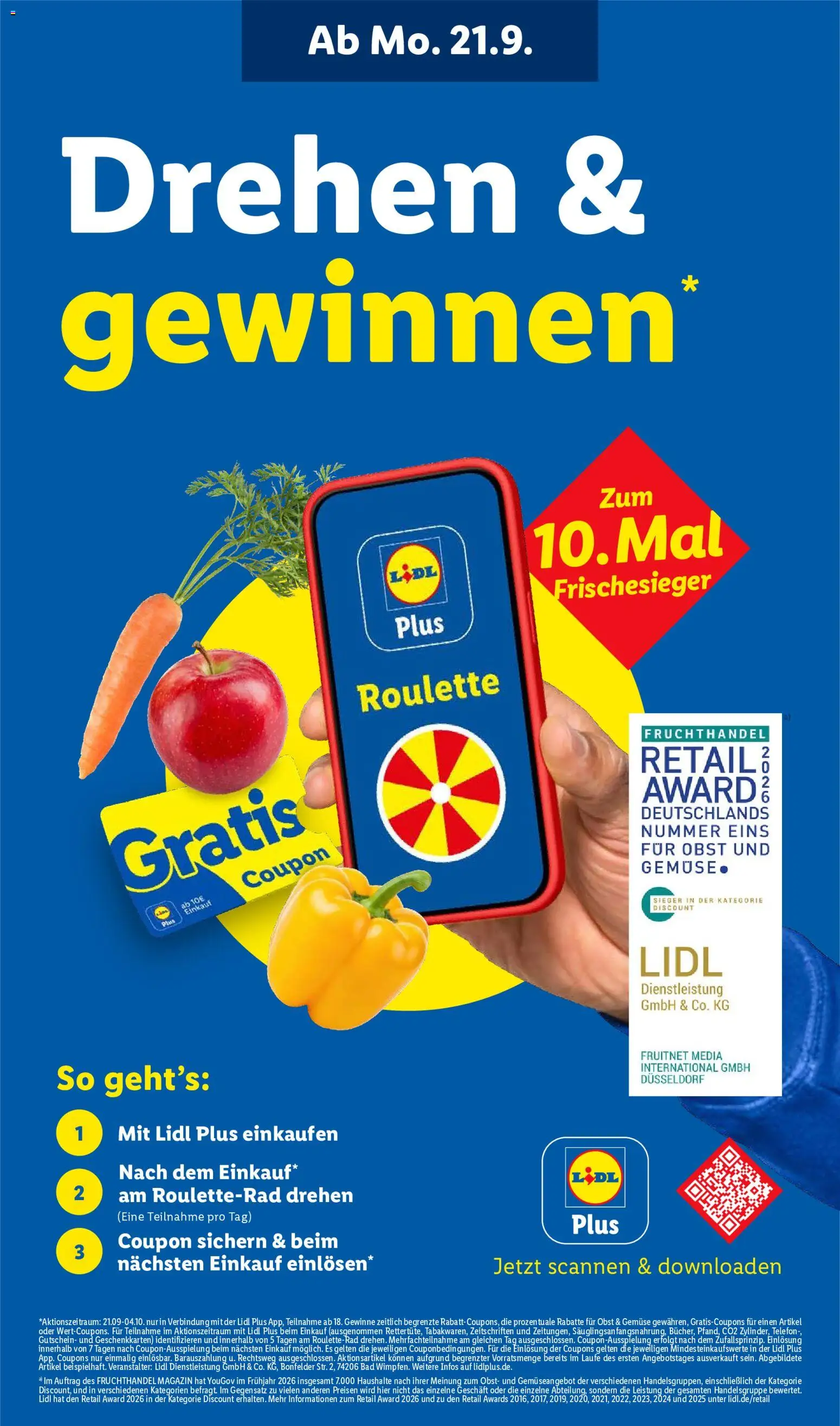 Lidl Německo leták - Frischekönig od 28.09.2026 | Strana: 6 | Produkty: Telefon