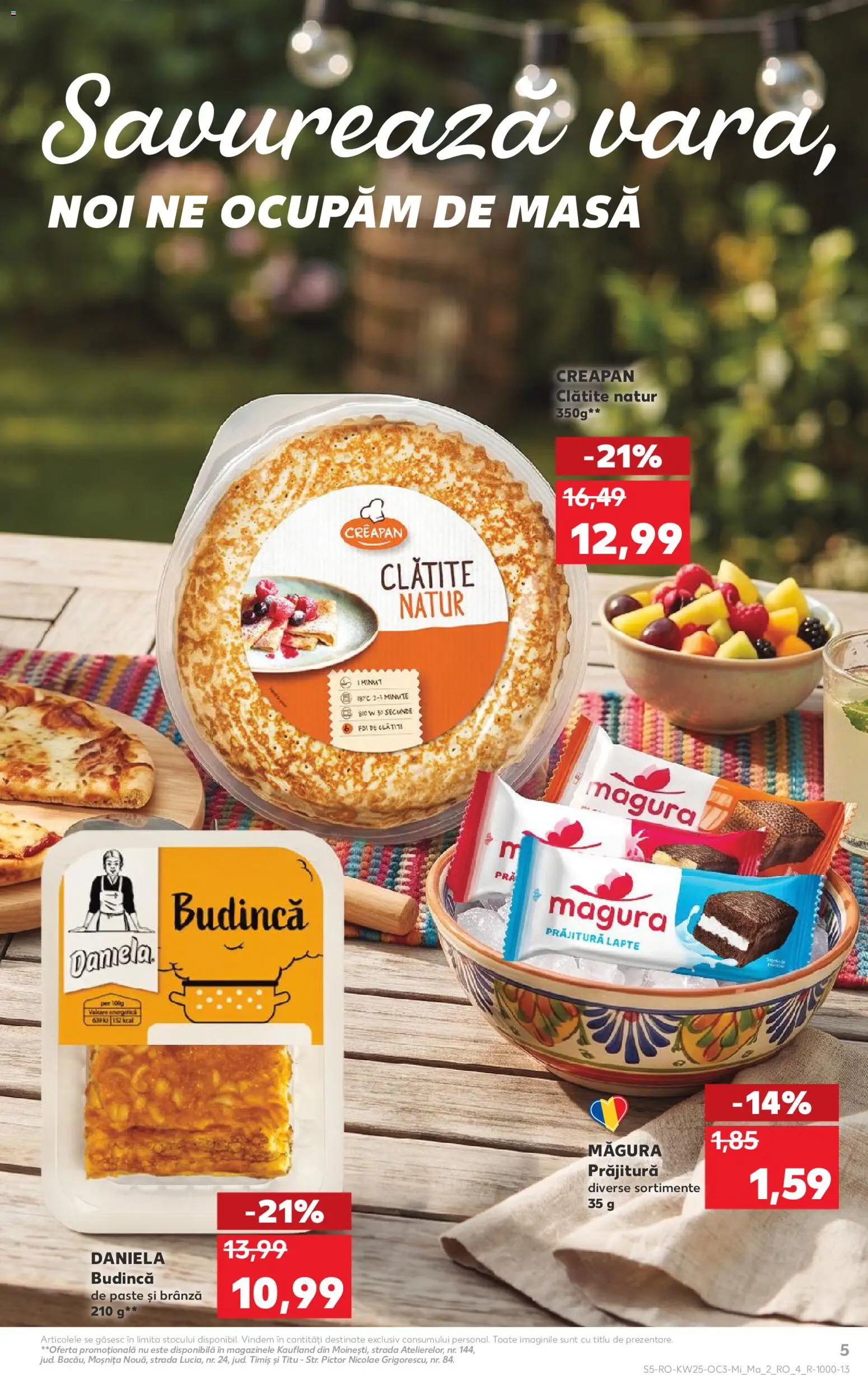 Noul catalog Kaufland – valabil de la 17.06.2026 | Pagină: 5 | Produse: Masă, Lapte, Brânză, Paste