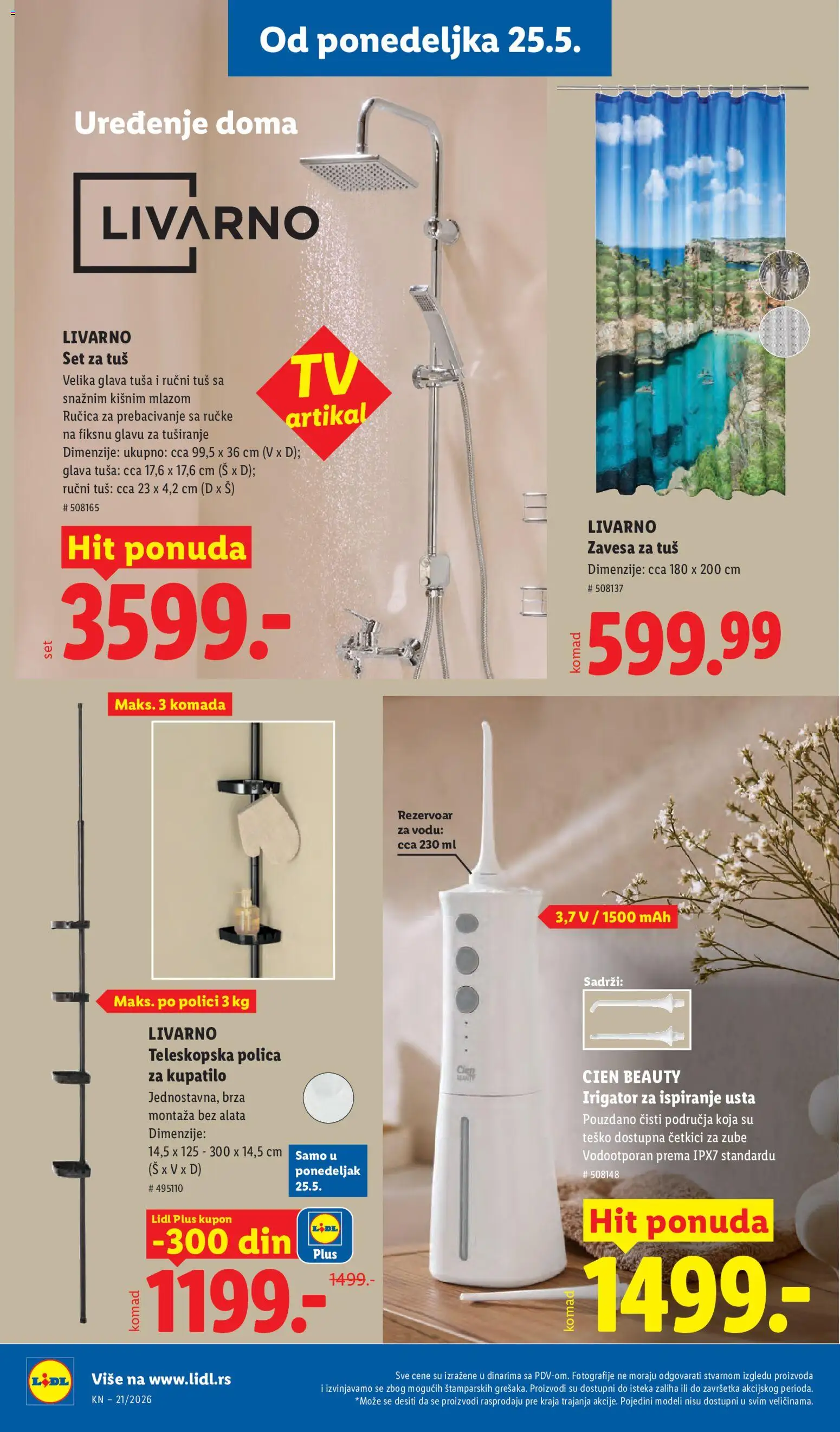 Lidl katalog - važi od 21.05.2026 | Strana: 86 | Proizvode: Cien, Polica, Kupatilo, Zavesa
