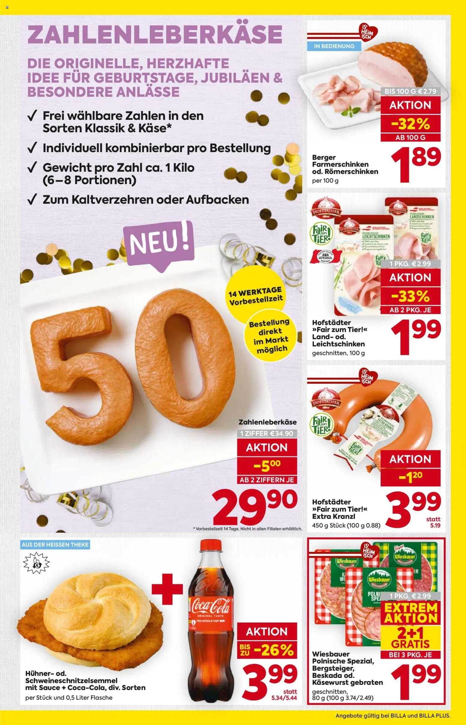 Billa AT akciós ujság - amely érvényes a következő dátumtól: 28.05.2026 | Oldal: 7 | Termékek: Coca Cola, Cola