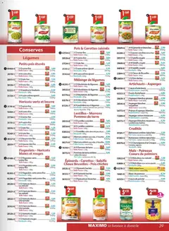 Maximo - Prévisualisation de Maximo catalogue epicerie valide à partir de 22/06/2026 | Page: 39 | Produits: Mais, Poireaux, Pois, Beurre