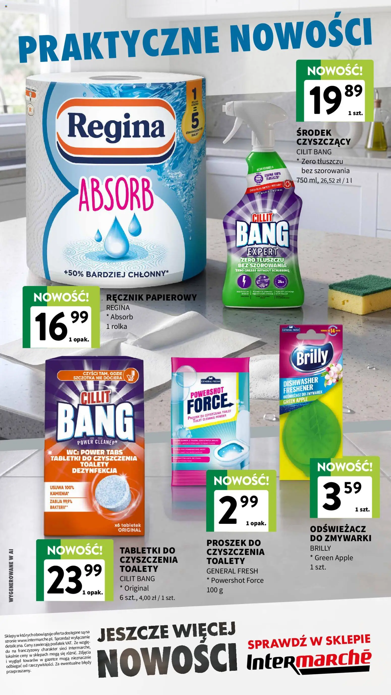 Intermarche gazetka - Nowości Wrzesień od 09.09.2026 | Strona: 11 | Produkty: Odświeżacz, Cleaner, Cillit bang, Ręcznik papierowy