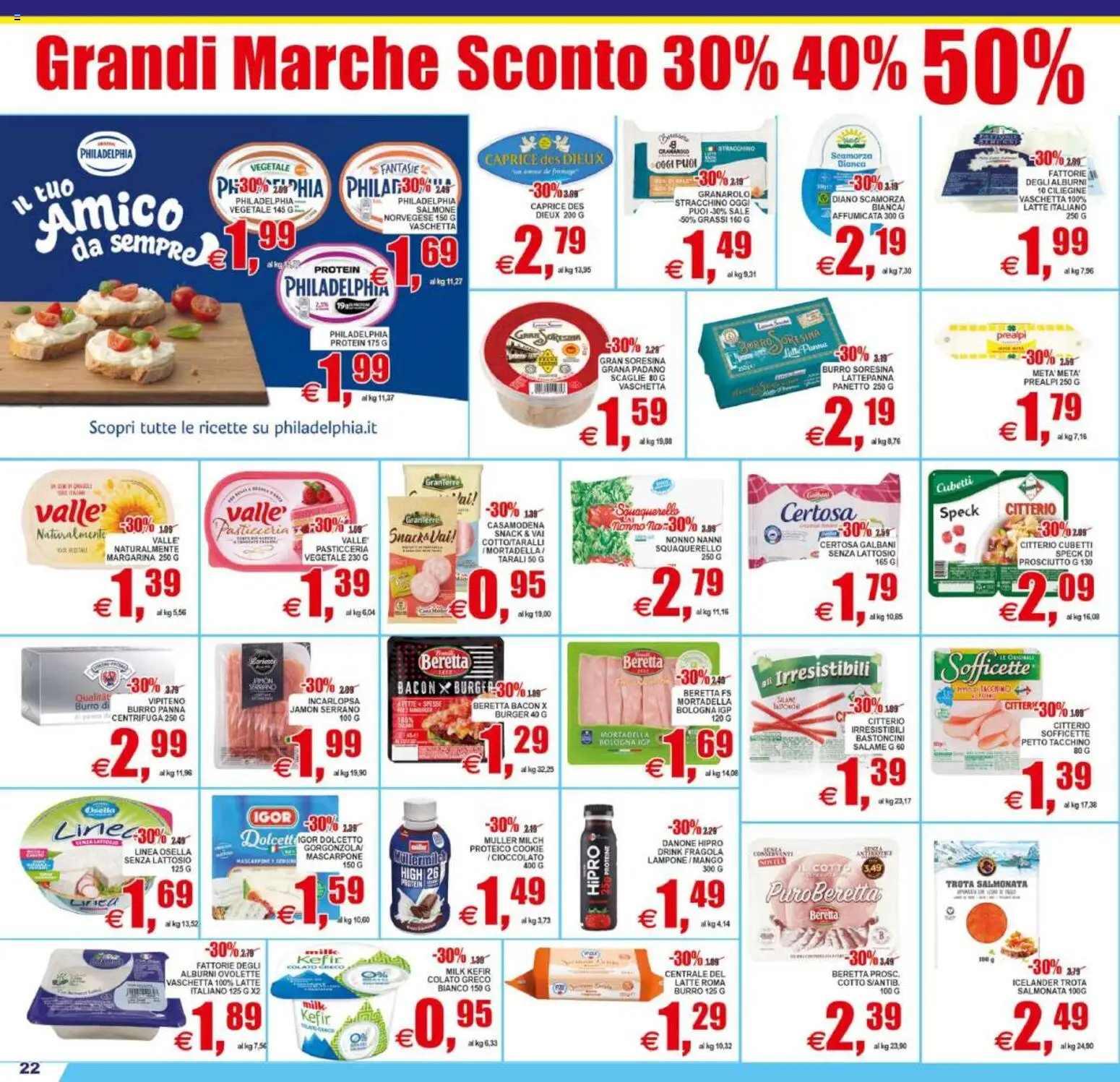 Volantino Pewex del 29.05.2026 | Pagina: 22 | Prodotti: Salame, Salmone, Panna, Latte