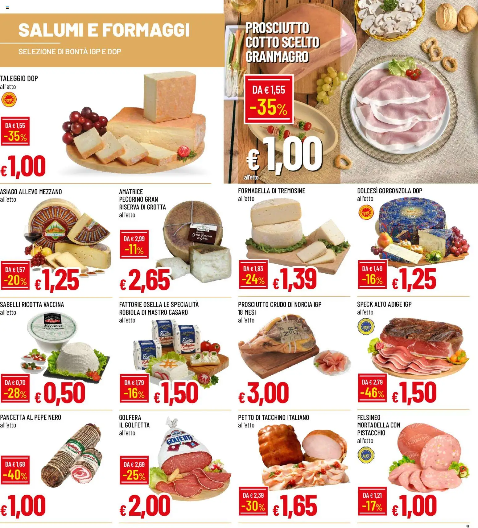 Volantino Galassia del 07/09/2026 | Pagina: 9 | Prodotti: Speck, Prosciutto Crudo, Mortadella, Specialità