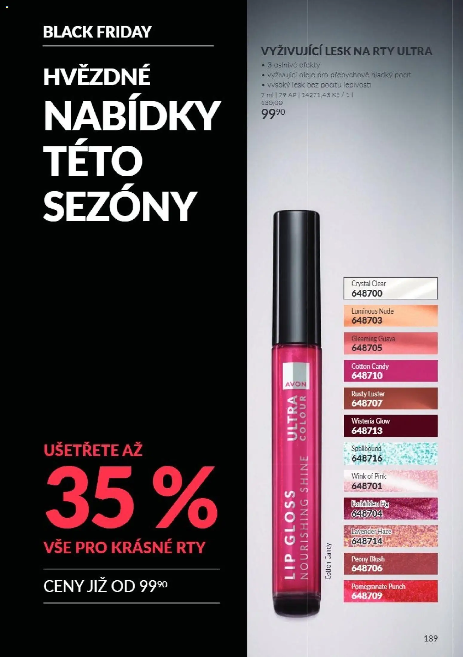 Avon Katalog 11/2026 od 01.11.2026 | Strana: 189 | Produkty: Oleje, Lesk na rty