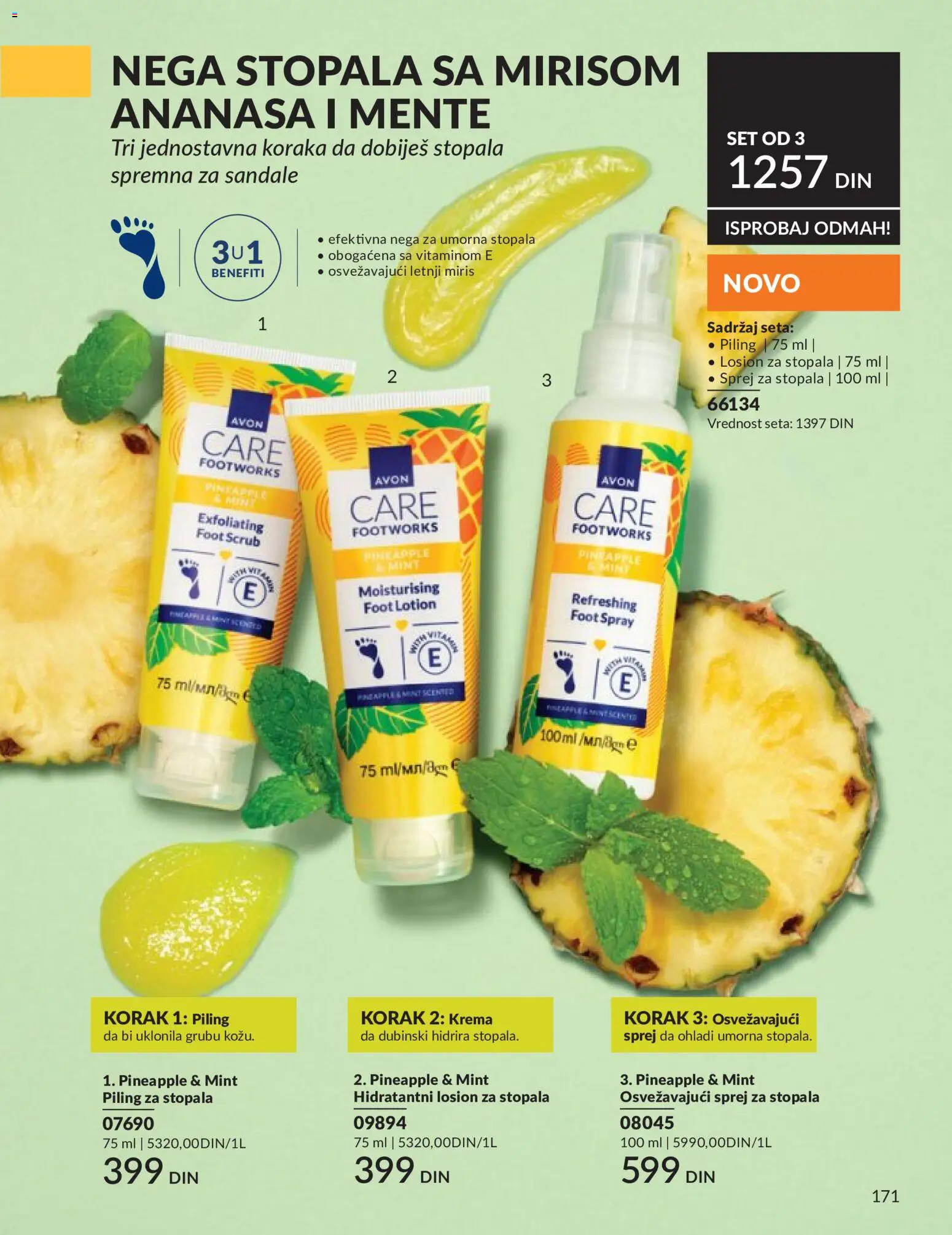 AVON katalog - važi od 01.05.2026 | Strana: 171 | Proizvode: Miris, Krema, Piling, Sandale