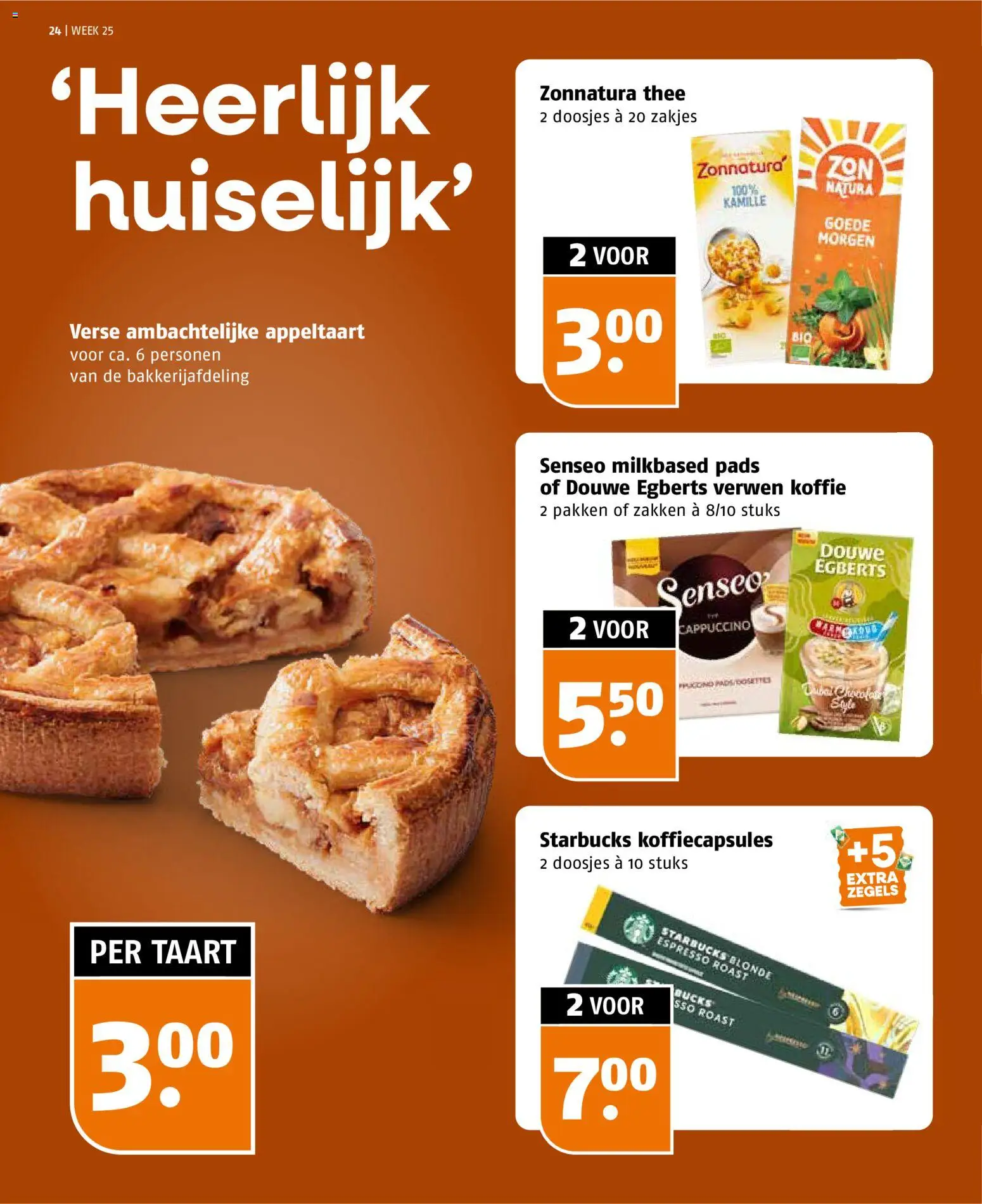 {H1} | Pagina: 24 | Producten: Taart, Koffie, Koffiecapsules, Appeltaart