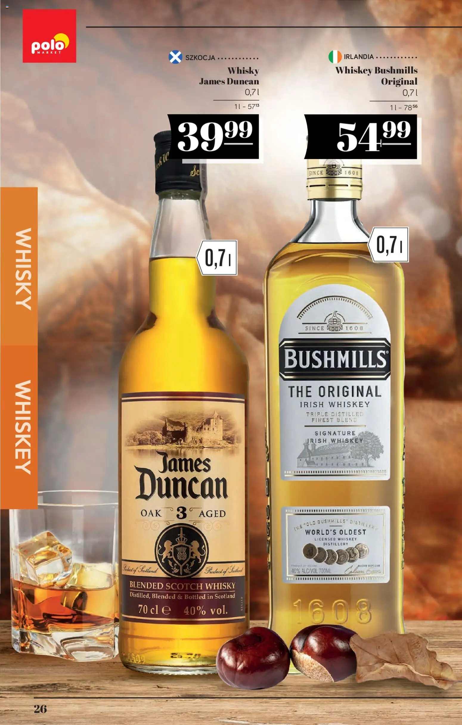 POLOmarket katalog - Alkoholi od 08.10.2026 | Strona: 26 | Produkty: Scotch whisky, Irish whiskey, Whisky