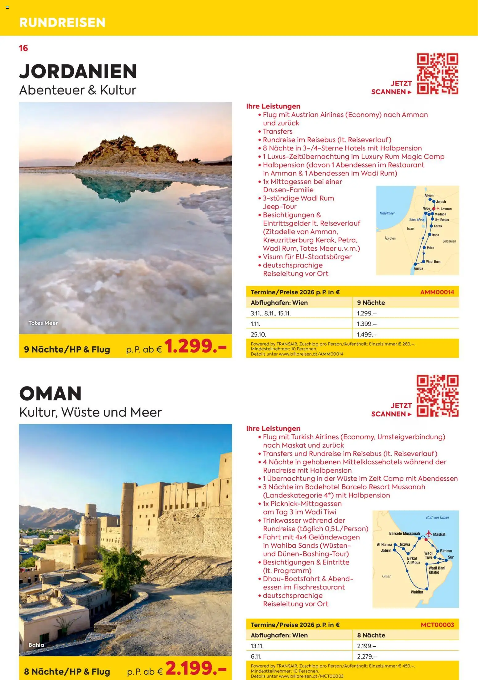 Billa - Billa Reise Kreuzfahrten Rundreise Erlebnisreisen gültig ab 01.07.2026 | Seite: 16