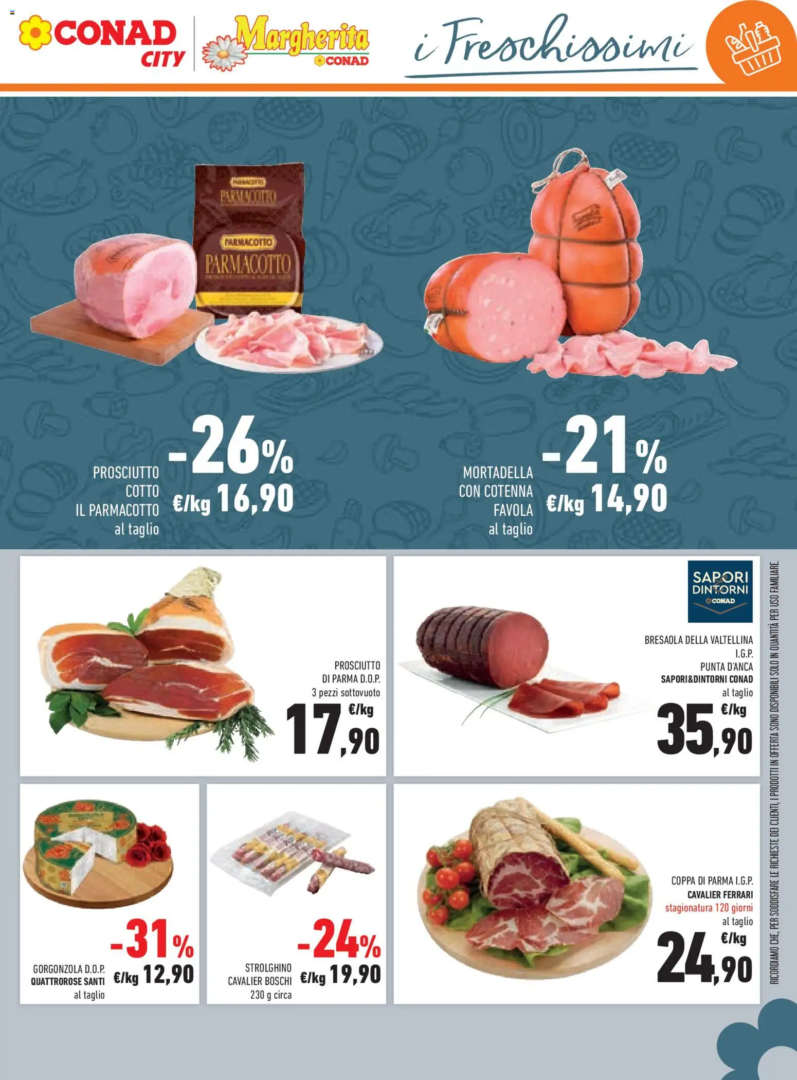 Volantino Conad del 20.05.2026 | Pagina: 15 | Prodotti: Prosciutto Cotto, Bresaola, Prosciutto, Gorgonzola