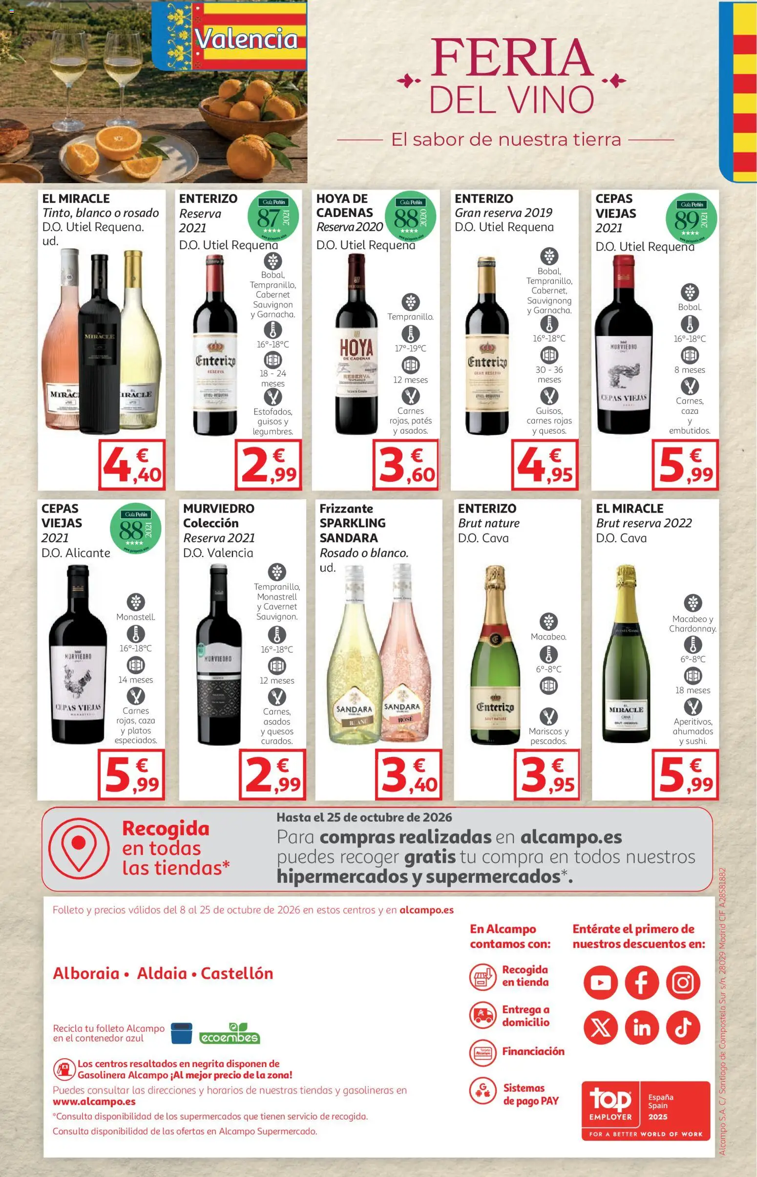 Alcampo - HG Valencia │ válido desde el 08/10/2026 | Página: 36 | Productos: Mariscos, Cama, Tierra, Enterizo