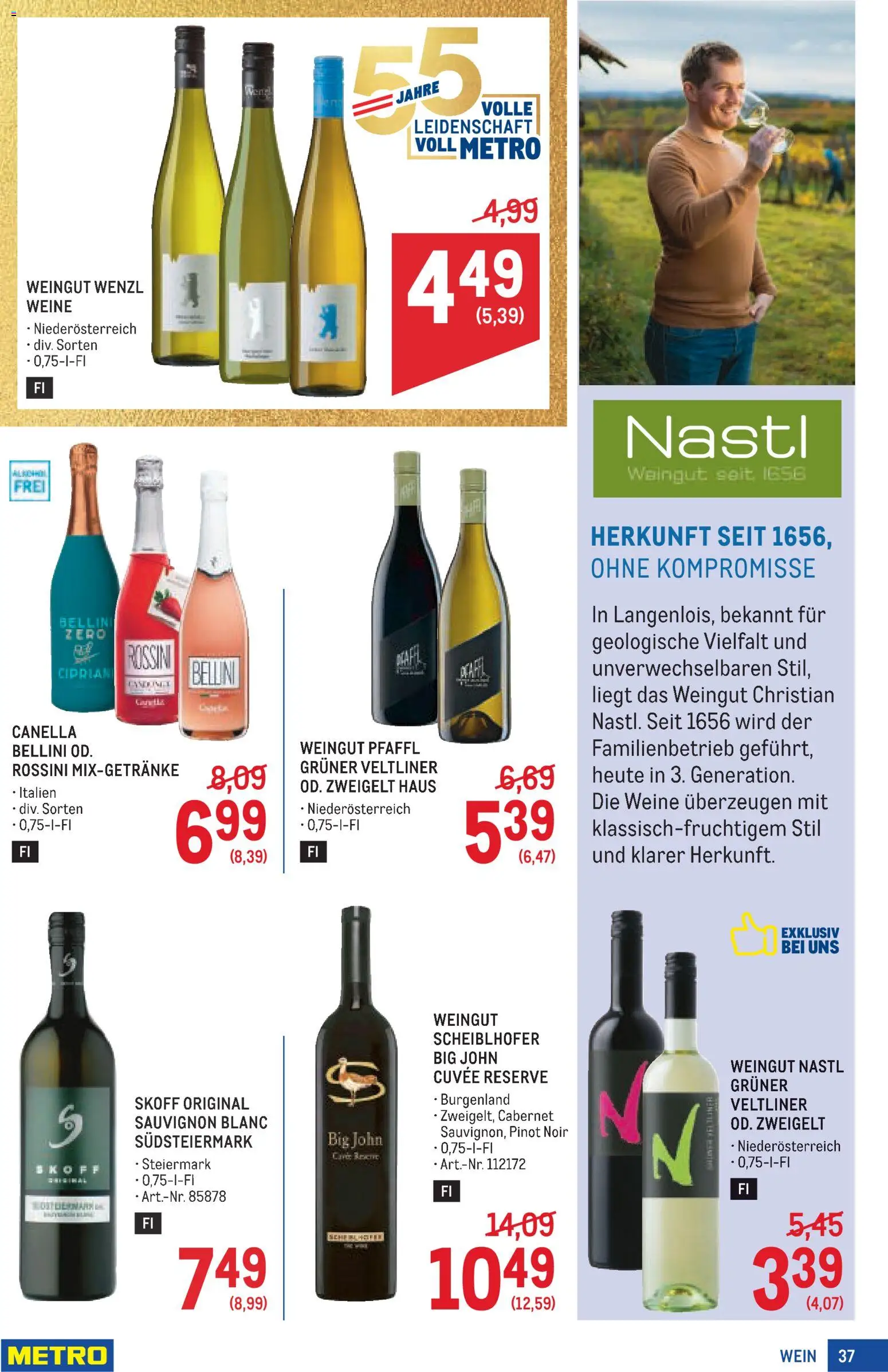 Metro angebote Profi gültig ab 23.07.2026 | Seite: 37 | Produkte: Wein
