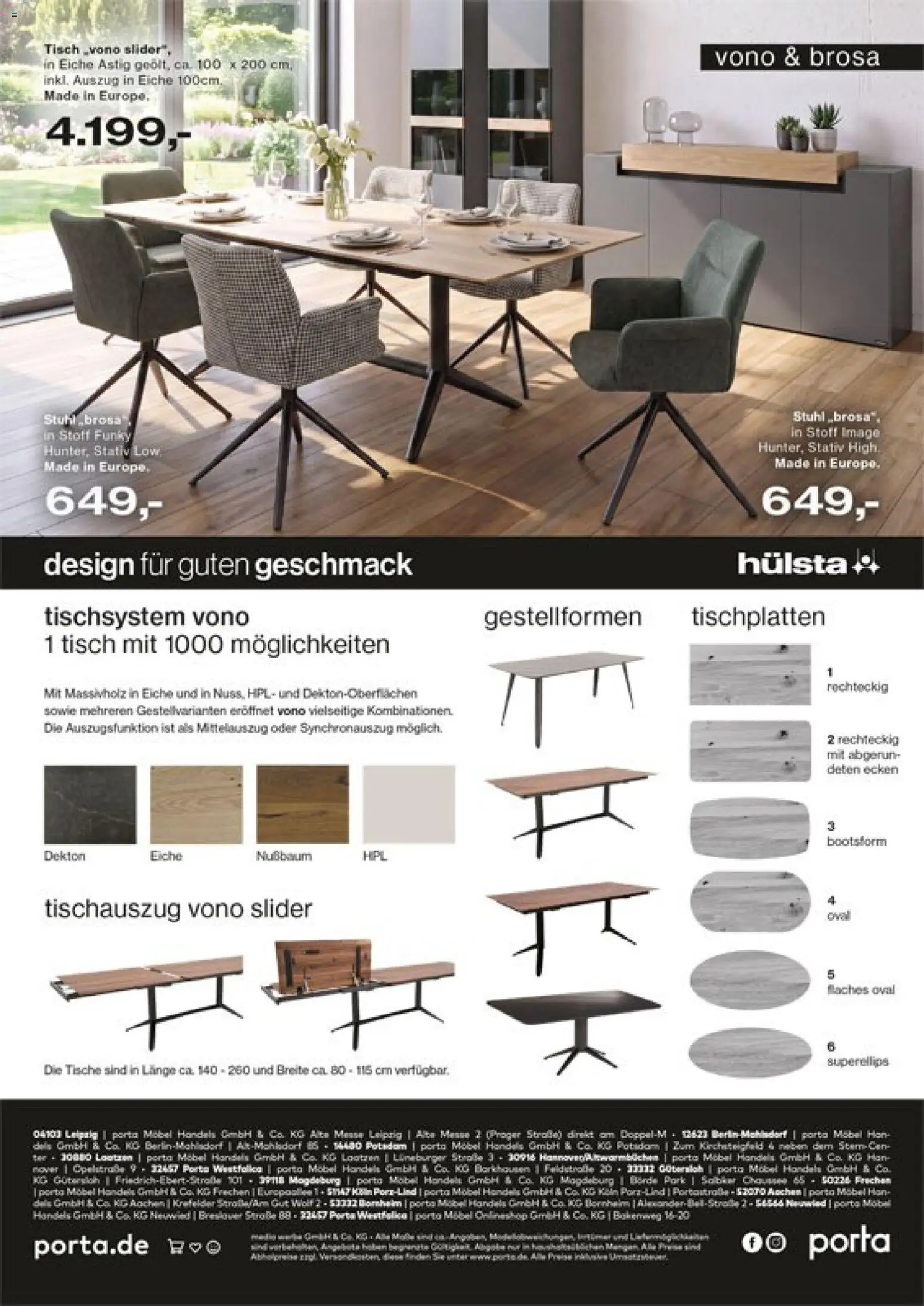 Porta! Hülsta Spezial – gültig ab 27.10.2026 | Seite: 8 | Produkte: Tisch, Stuhl, Nachos, Stativ
