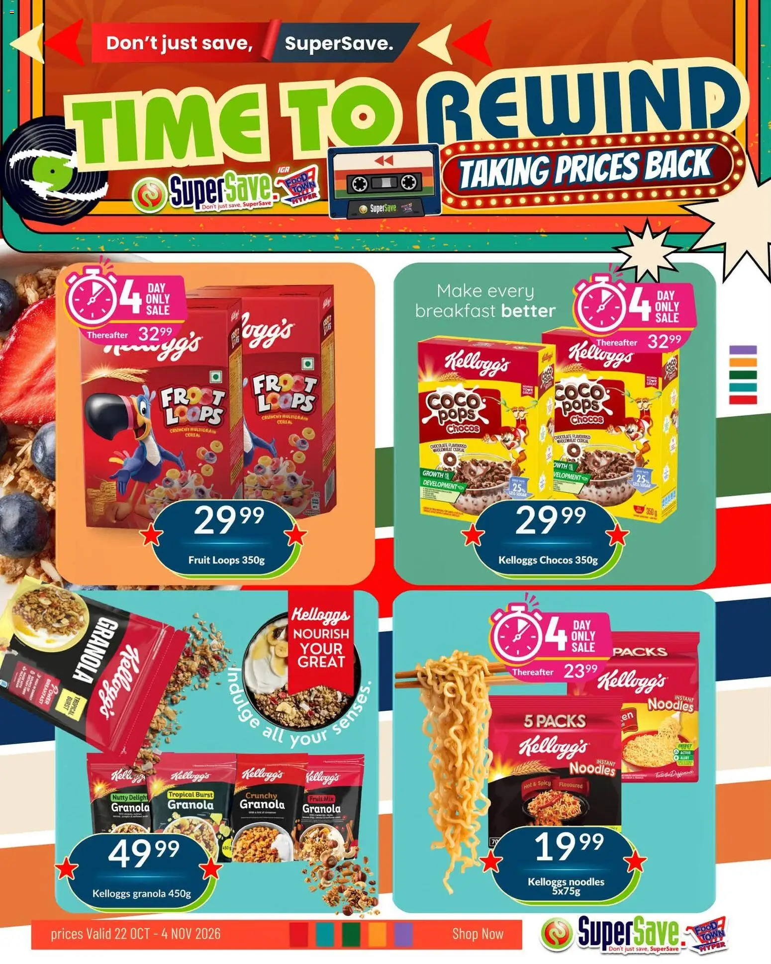 New Super Save catalogue – valid from 22/10/2026 | Page: 8 | Products: Breakfast, Chocolate, Fruit, Sugar