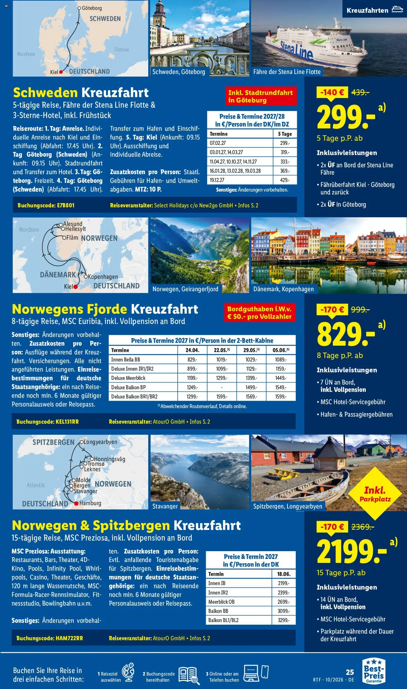 Lidl Reisen Oktober/November Reise-Highlights – gültig ab 14.10.2026 | Seite: 25 | Produkte: Telefon