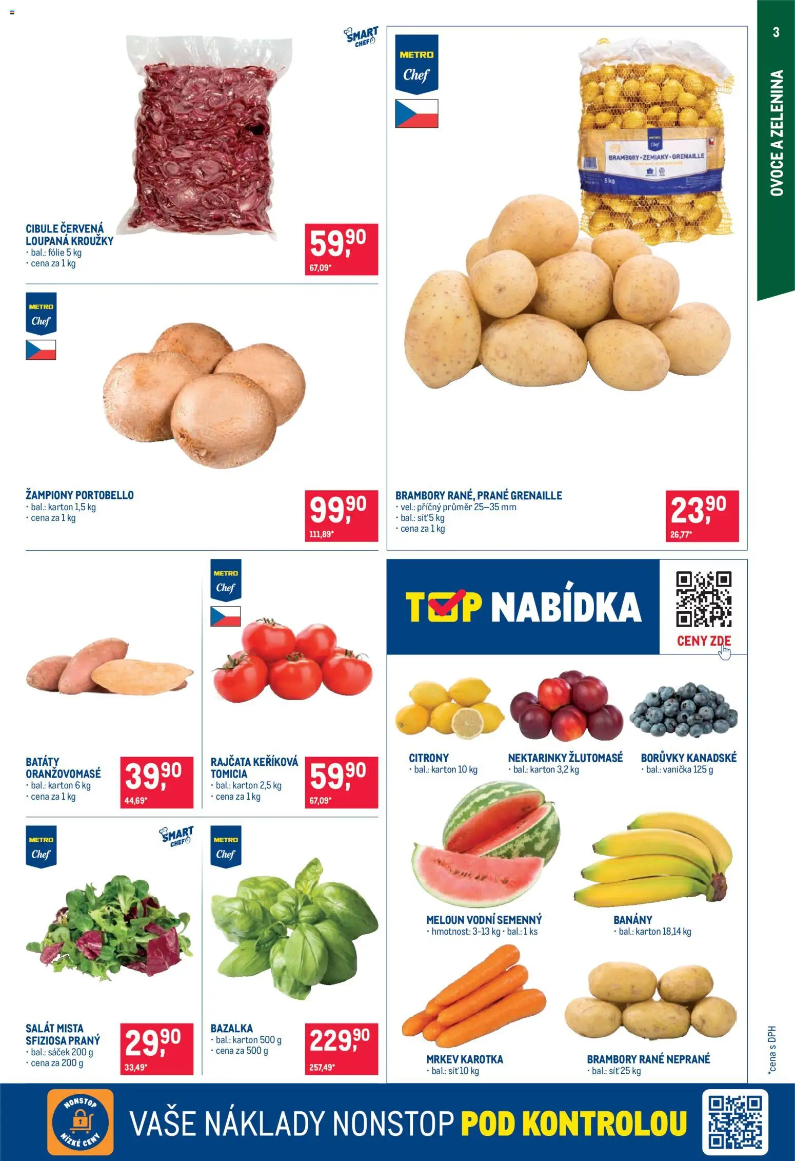 Makro leták - Gastronomie od 15.07.2026 | Strana: 3 | Produkty: Ovoce a zelenina, Rajčata, Salát, Borůvky