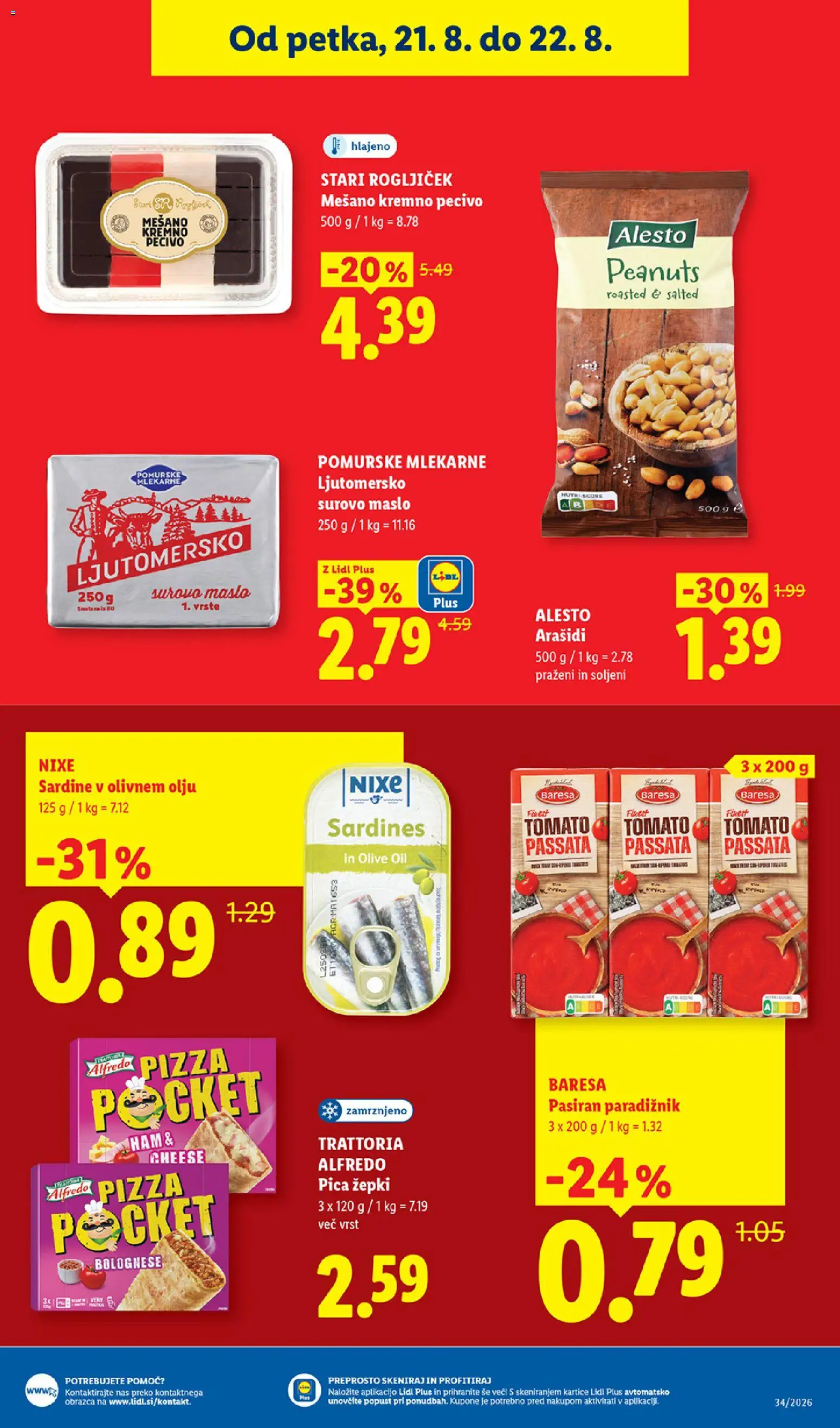 Novi Lidl katalog ponudbe – veljaven od 20.08.2026 | Stran: 39 | Izdelki: Arašidi, Sir, Paradiznik, Smetana