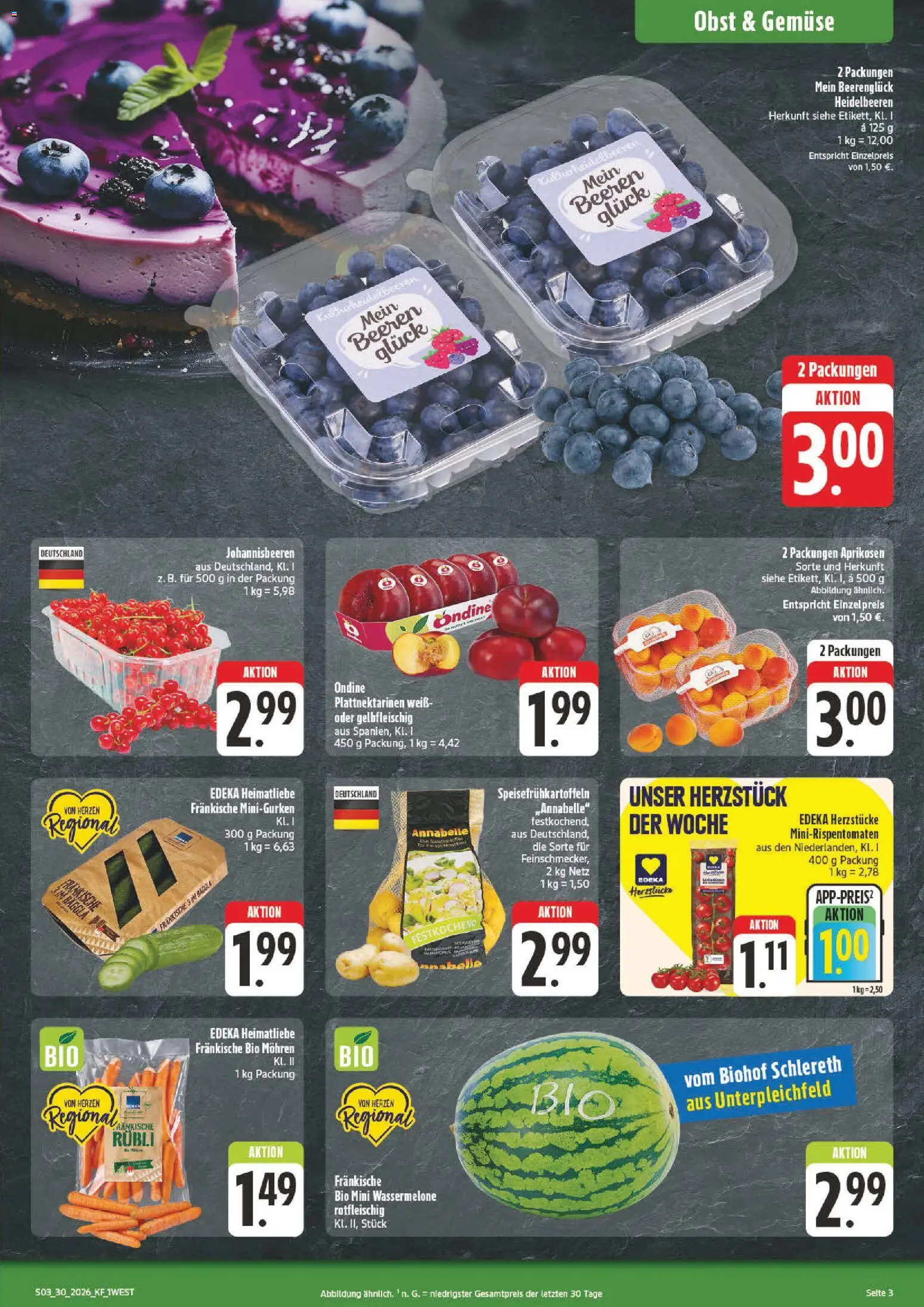 nah & gut Prospekt – gültig ab 20.07.2026 | Seite: 3 | Produkte: Mohren, Gemüse, Obst, Wassermelone