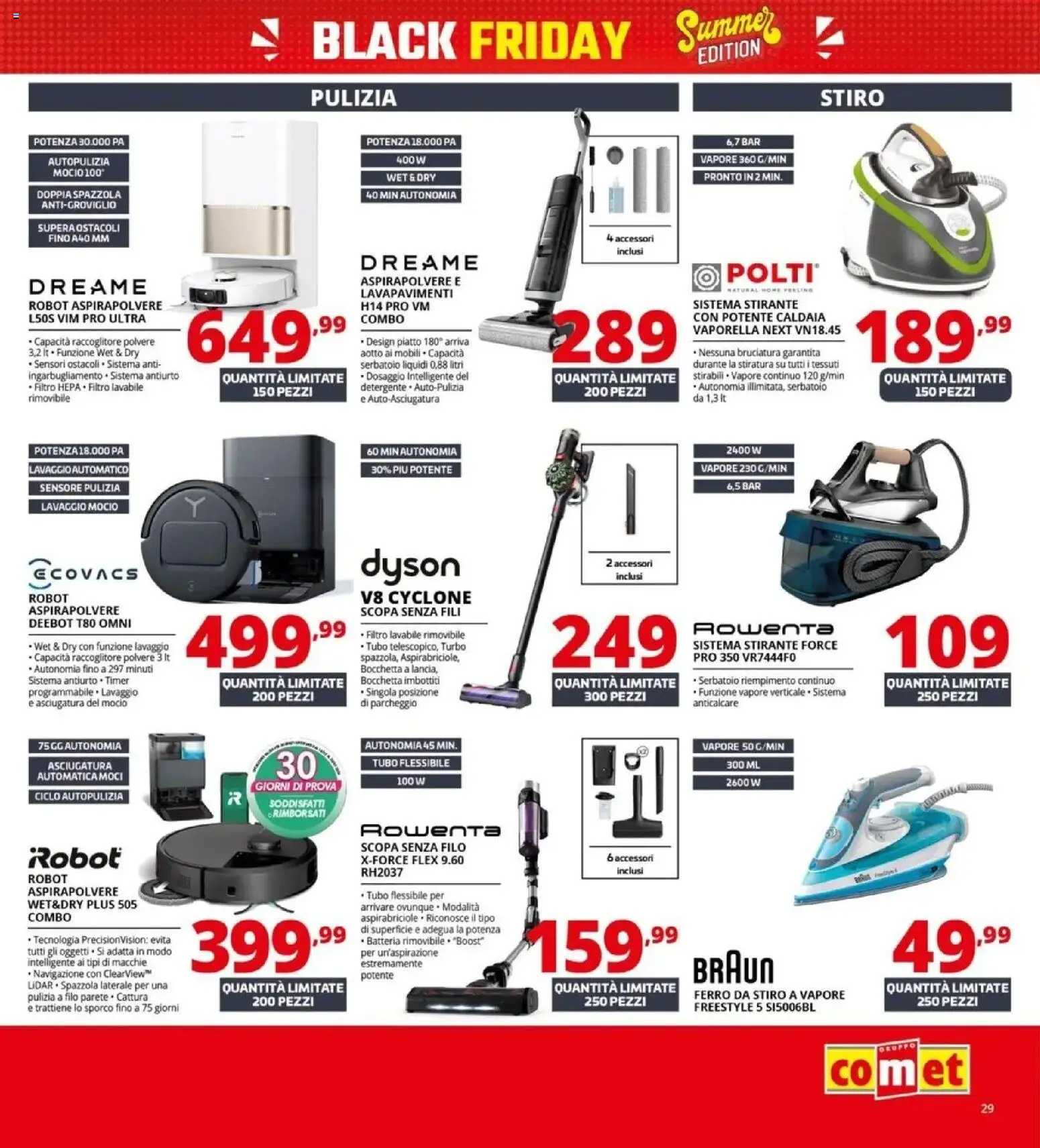 Nuovo Comet - Summer Black Friday da Comet! dal 04/06/2026 > offerte anteprima 🛍️ | Pagina: 29 | Prodotti: Robot aspirapolvere, Piatto, Aspirapolvere, Navigazione