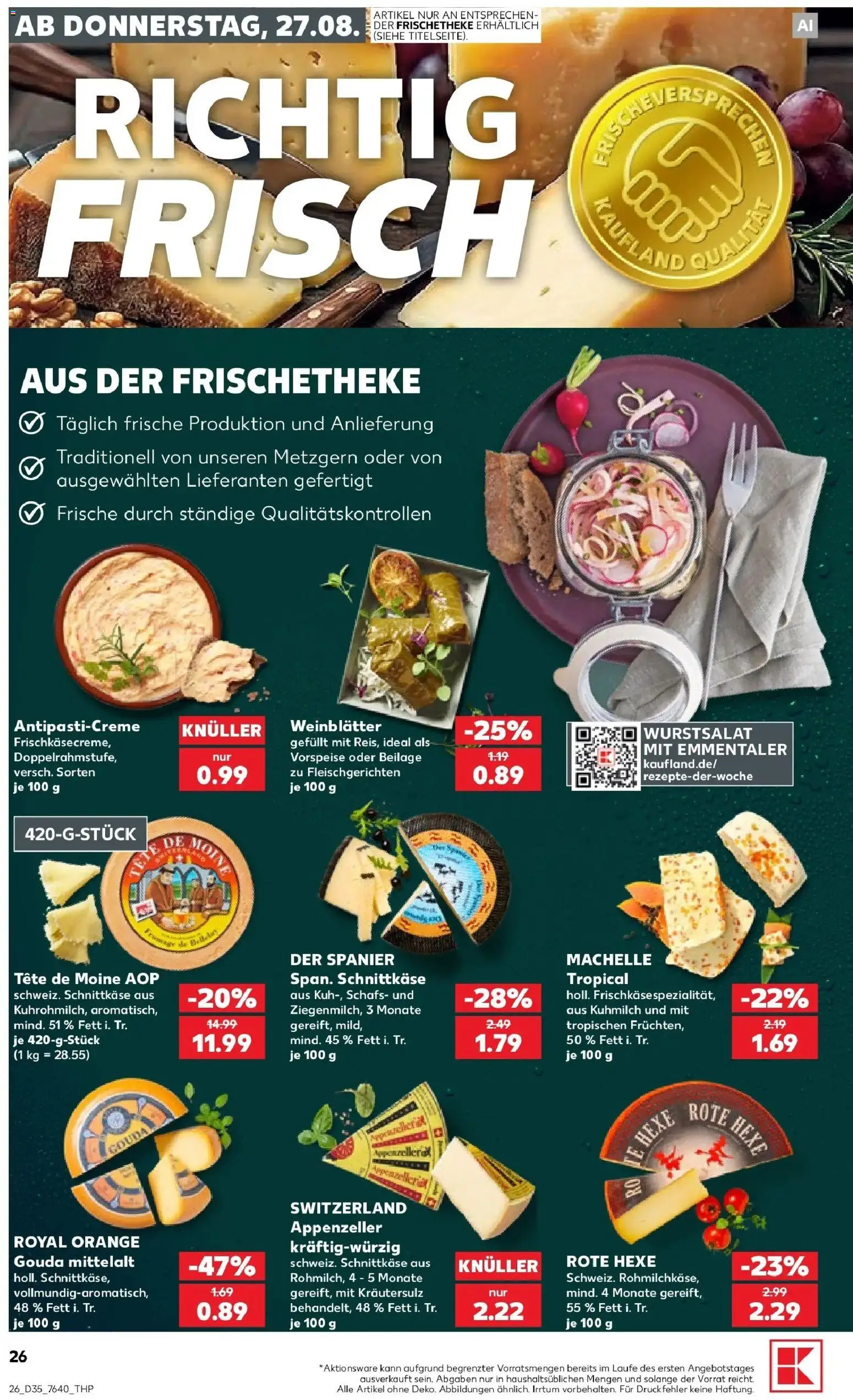 Prospekt Kaufland ab 24.08.2026 » Angebote Online zum Blättern | Seite: 37 | Produkte: Gouda