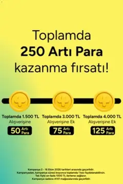 02 Ekim 2026 tarihinden itibaren geçerli olan A101 kataloğu önizlemesi
