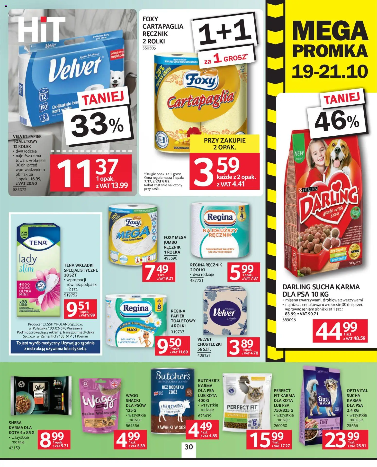 Selgros cash&carry gazetka od 08.10.2026 | Strona: 27 | Produkty: Papier toaletowy, Sheba, Karma dla psów, Karma