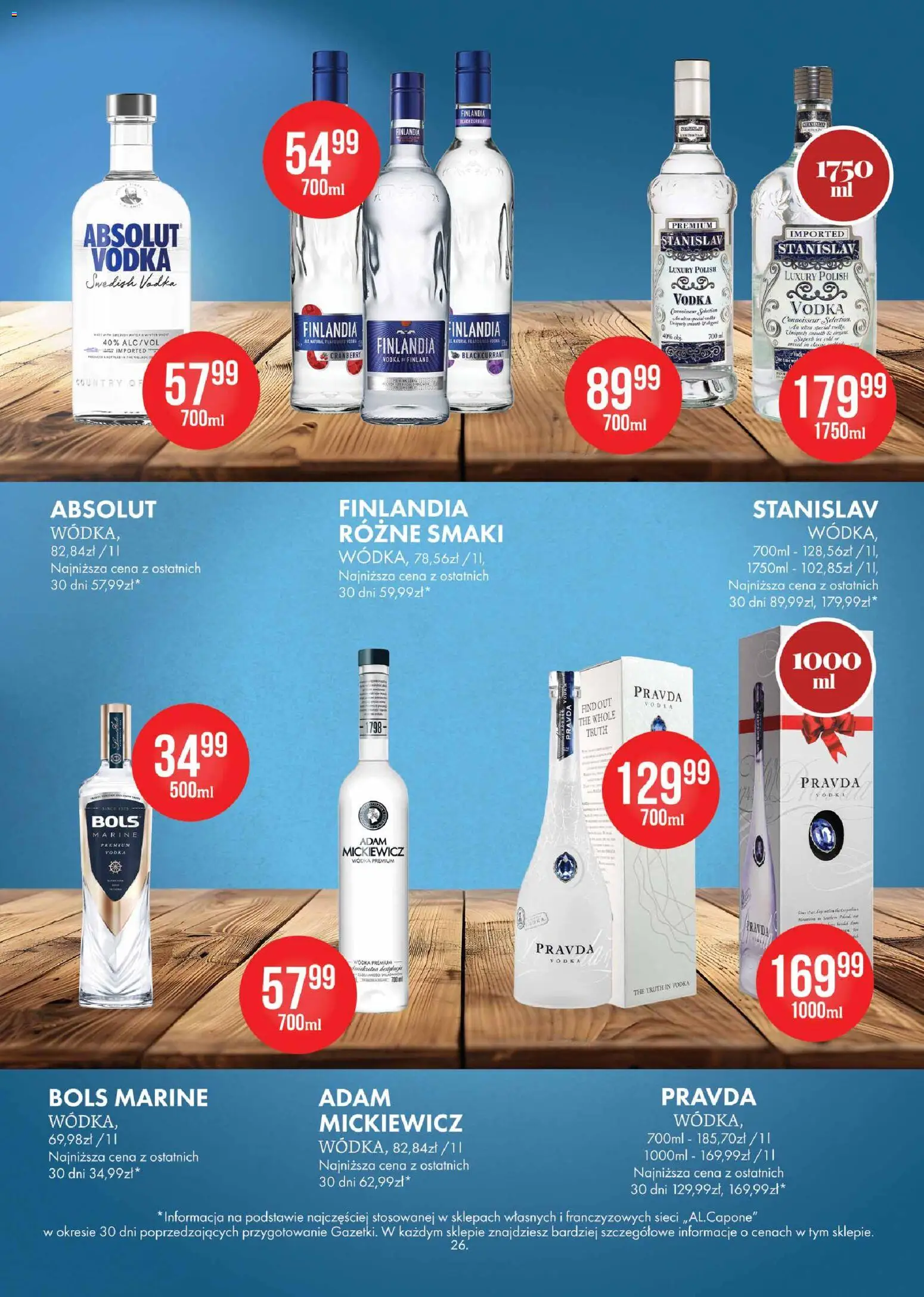 Al.Capone gazetka od 09.03.2026 | Strona: 26 | Produkty: Vodka, Wódka
