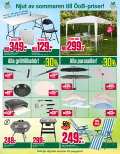 ÖoB erbjudanden - Förhandsvisning av reklamblad från butik ÖoB aktuell från 04.05.2026 | Sida: 8 | Produkter: Grill, Elgrill, Solstol, Bord