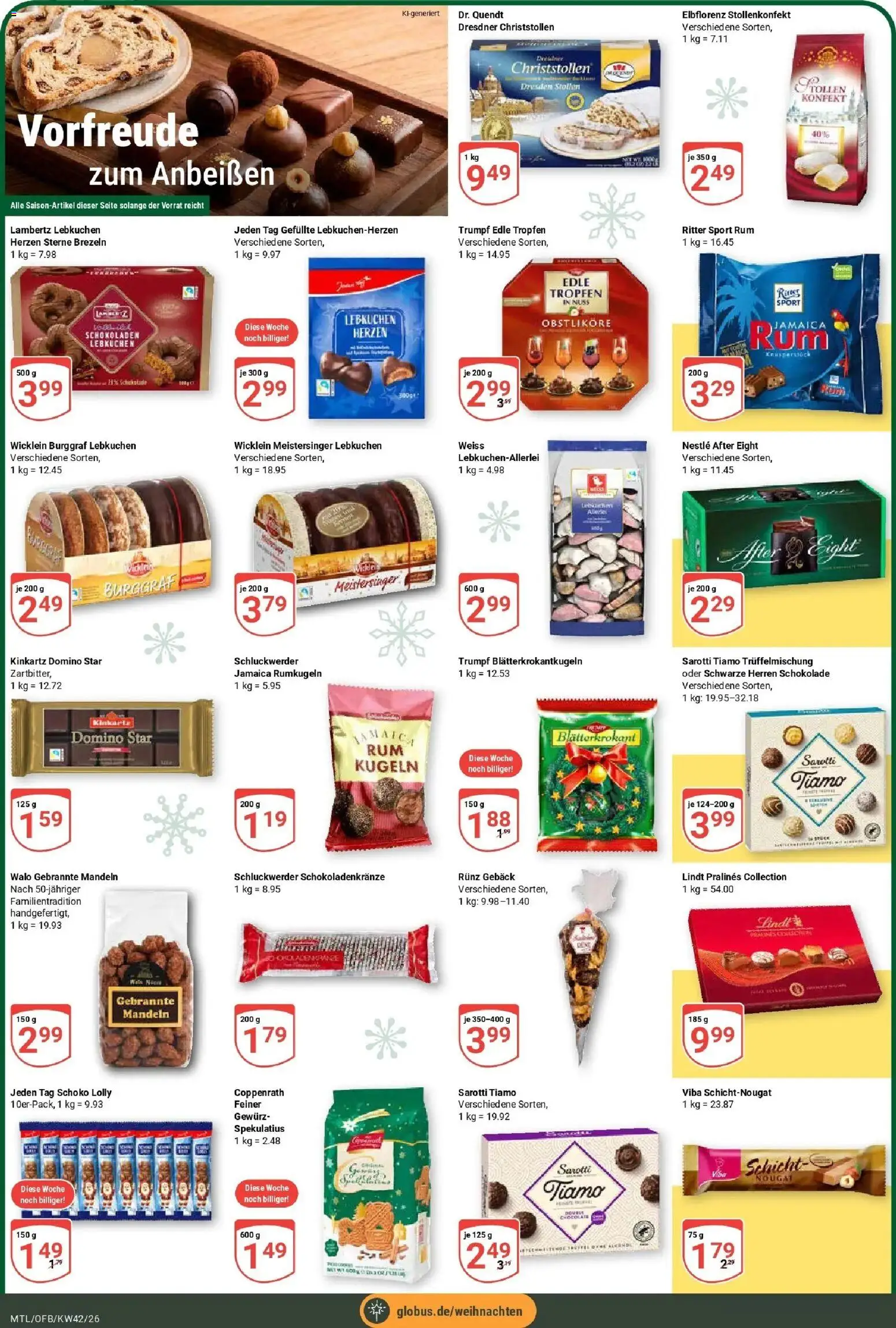 Globus Prospekt Maintal-Dörnigheim (ab 12.10.2026) » Angebote online | Seite: 6 | Produkte: Schokolade, Rum, Ritter sport, Rumkugeln