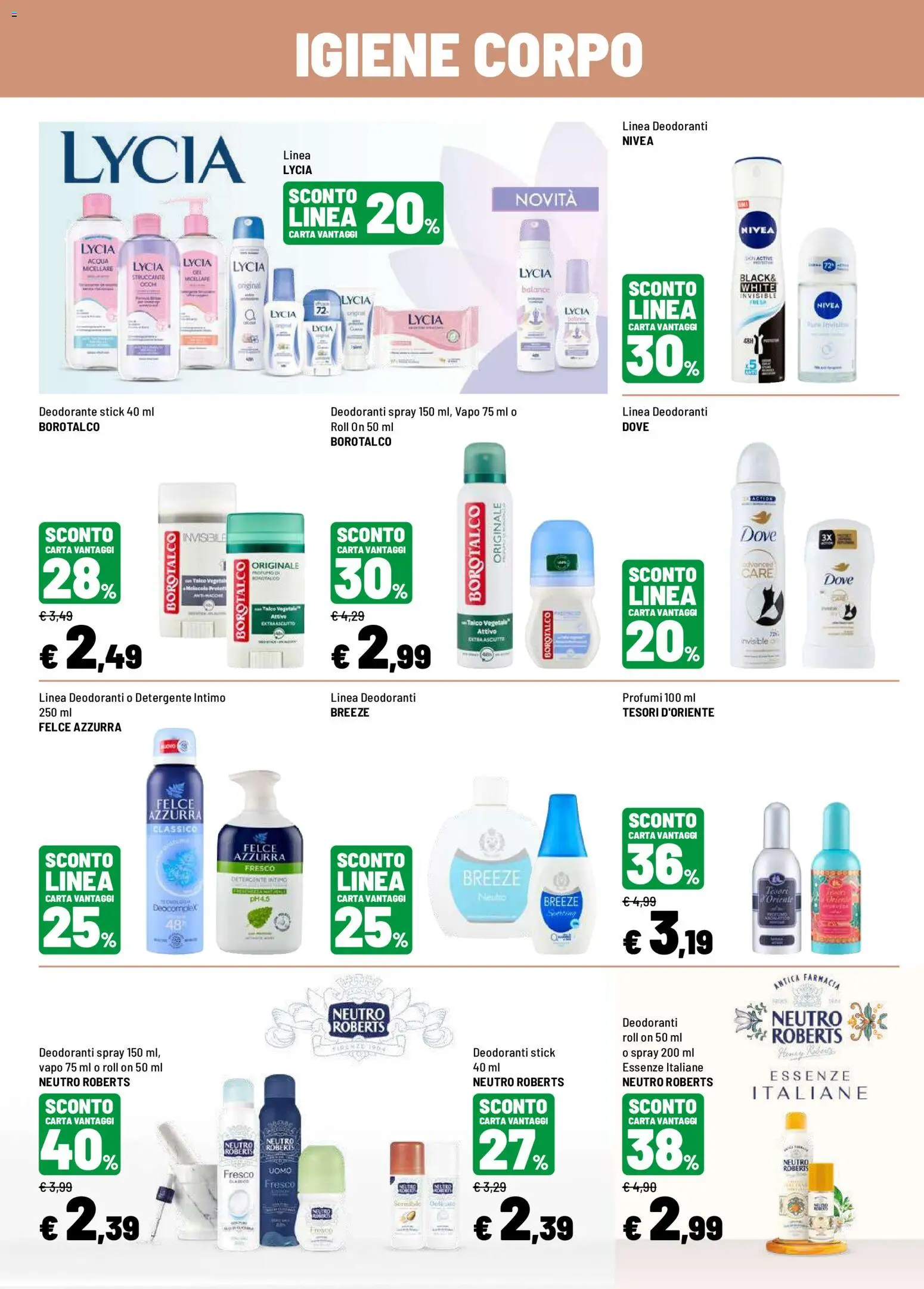 Volantino Iper del 21/09/2026 | Pagina: 15 | Prodotti: Struccante, Deodorante, Acqua, Profumi