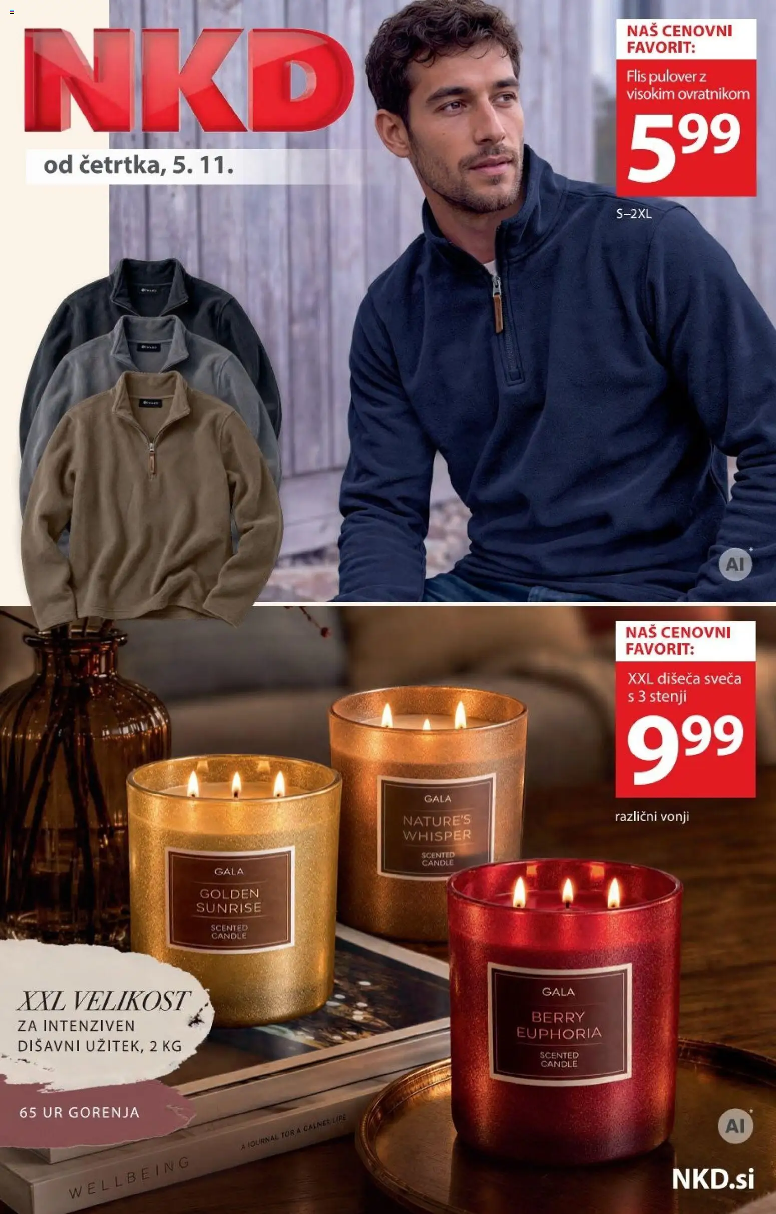 Novi NKD katalog ponudbe – veljaven od 05.11.2026 | Stran: 16 | Izdelki: Sveča, Pulover