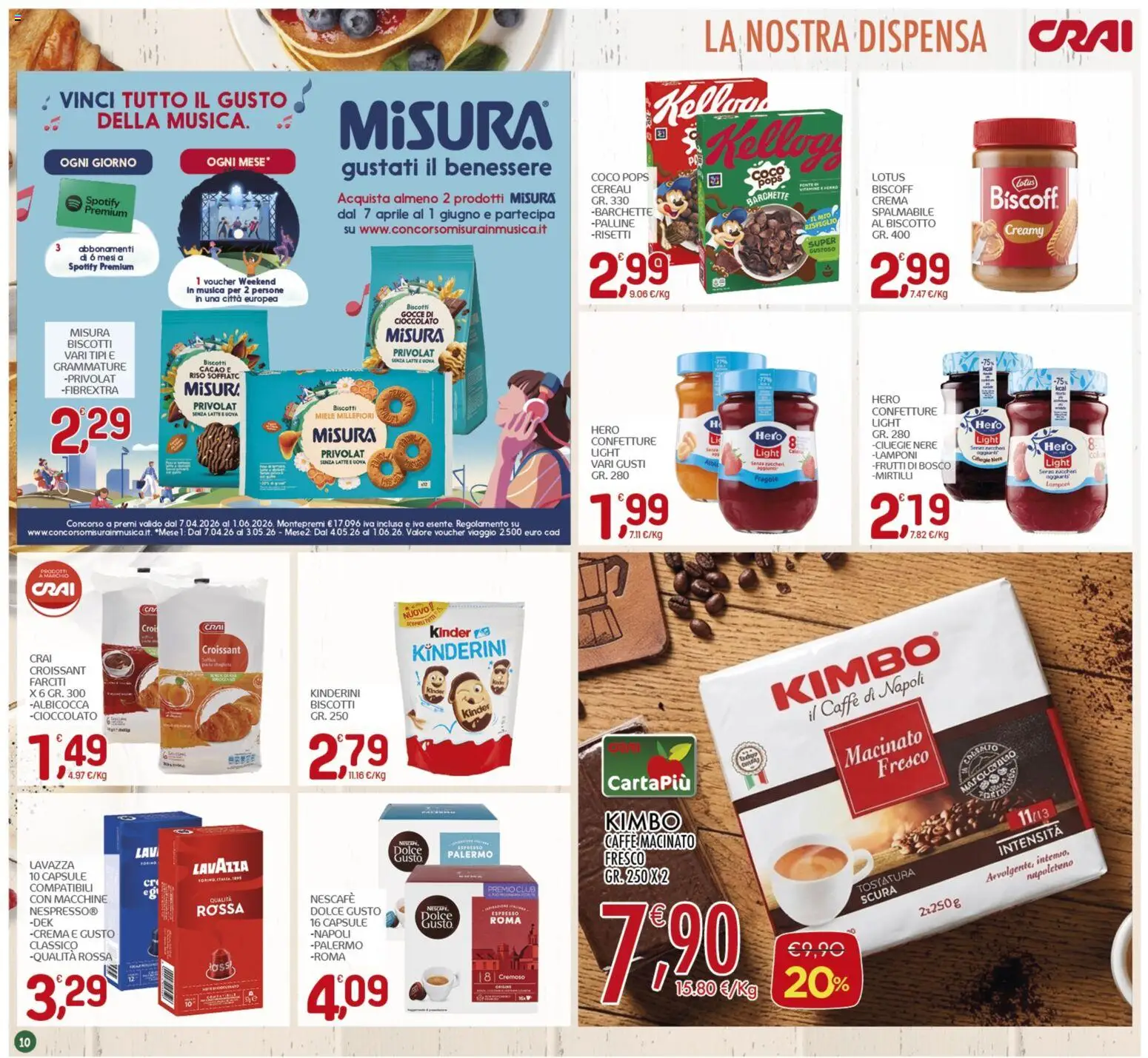 Volantino CRAI del 14.05.2026 | Pagina: 10 | Prodotti: Caffè, Fragole, Biscotti, Cacao