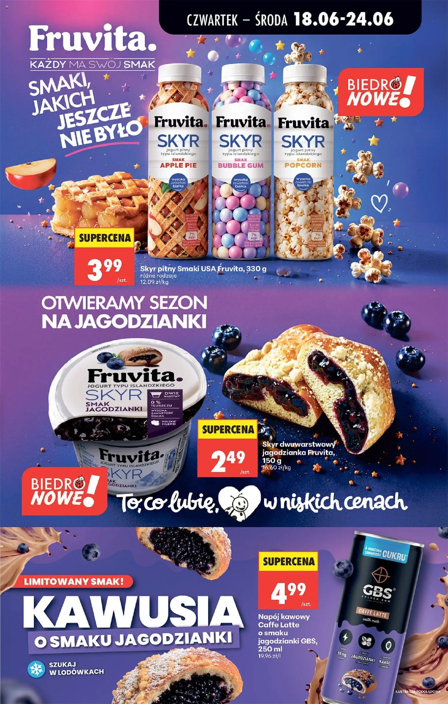 Biedronka gazetka od czwartku od 18.06.2026 | Strona: 49 | Produkty: Kakao, Jogurt, Popcorn, Skyr