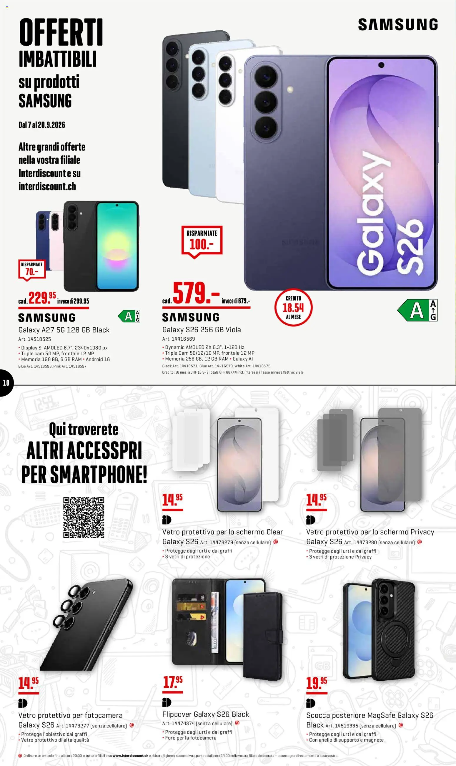 Interdiscount aktionen Offerti – gültig ab 07.09.2026 | Seite: 10 | Produkte: Smartphone, Samsung
