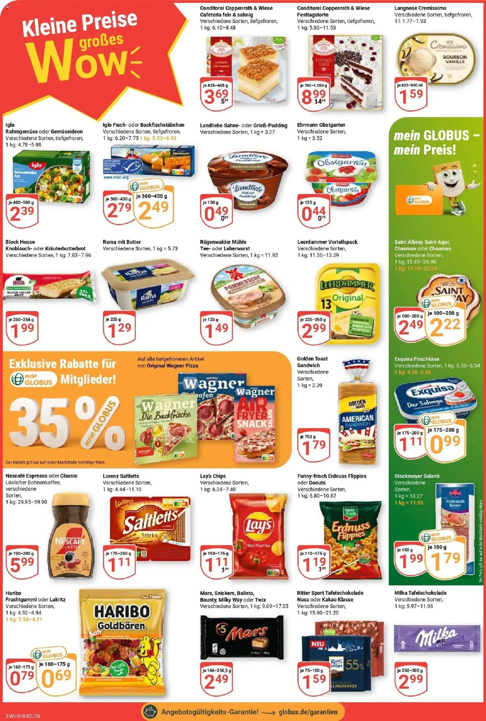 Globus Prospekt Zwickau (ab 12.10.2026) » Angebote online | Seite: 2 | Produkte: Mühle, Milka, Leerdammer, Pizza